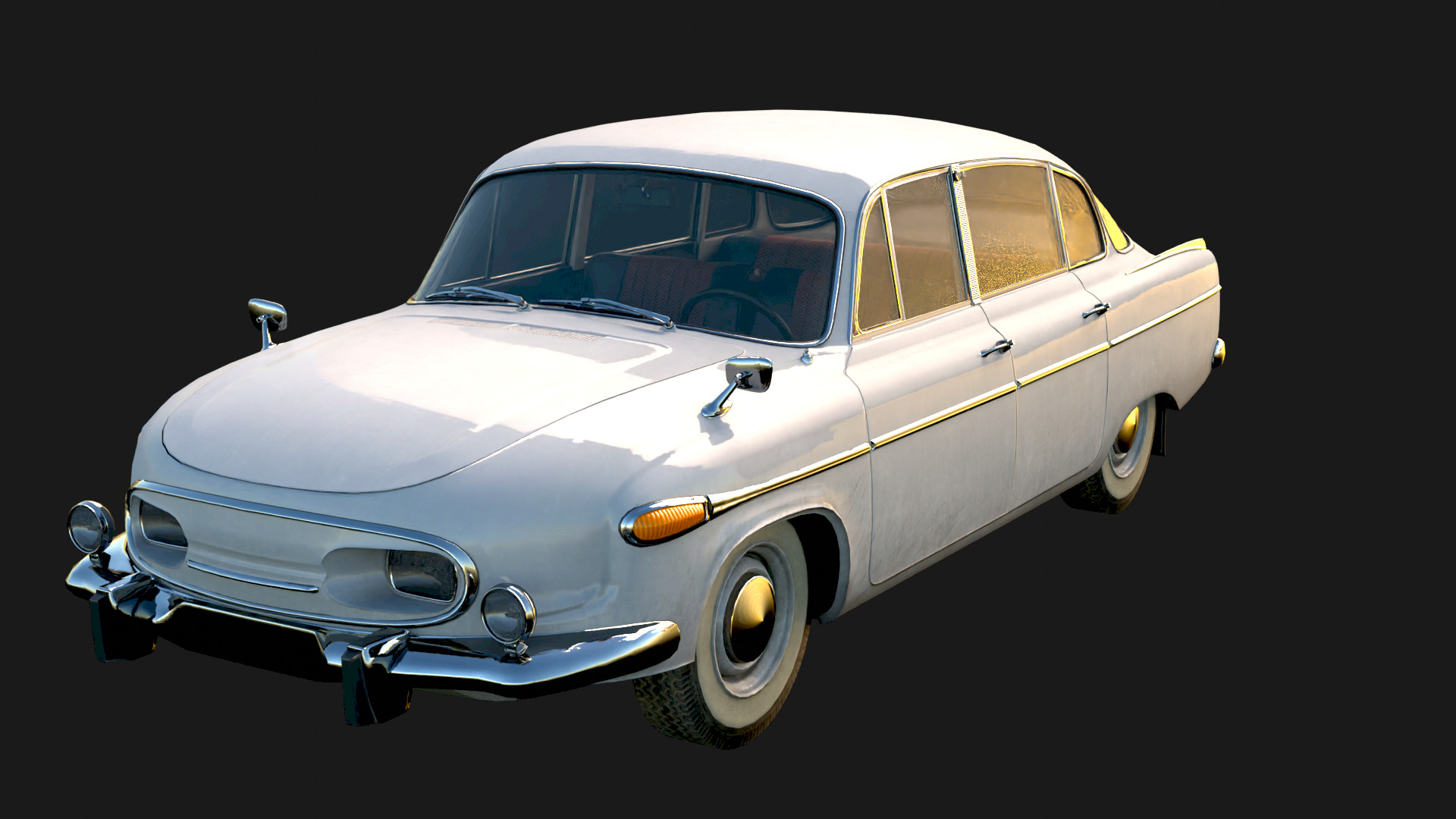 1969 Tatra 3D Model Quality Realistic Rendered With Textured Low-poly 3D model_2