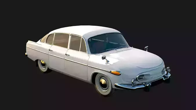 1969 Tatra 3D Model Quality Realistic Rendered With Textured Low-poly 3D model