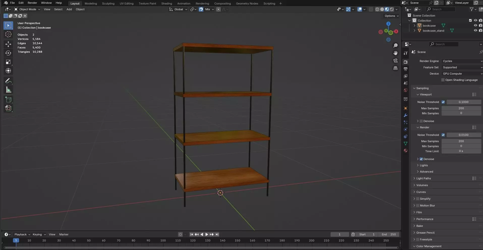 Bookcase CG2 3D model_10
