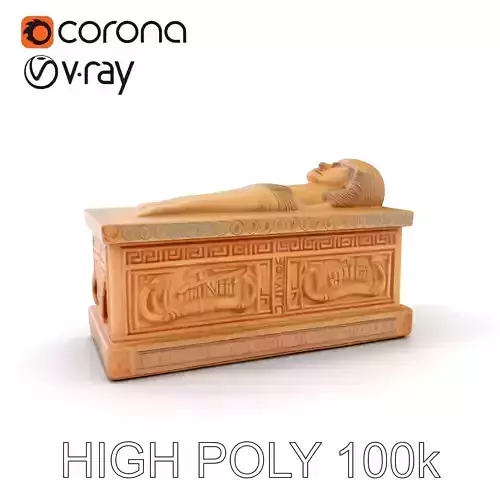 Ancient Egyptian Sarcophagus Model Pack Low-poly 3D model