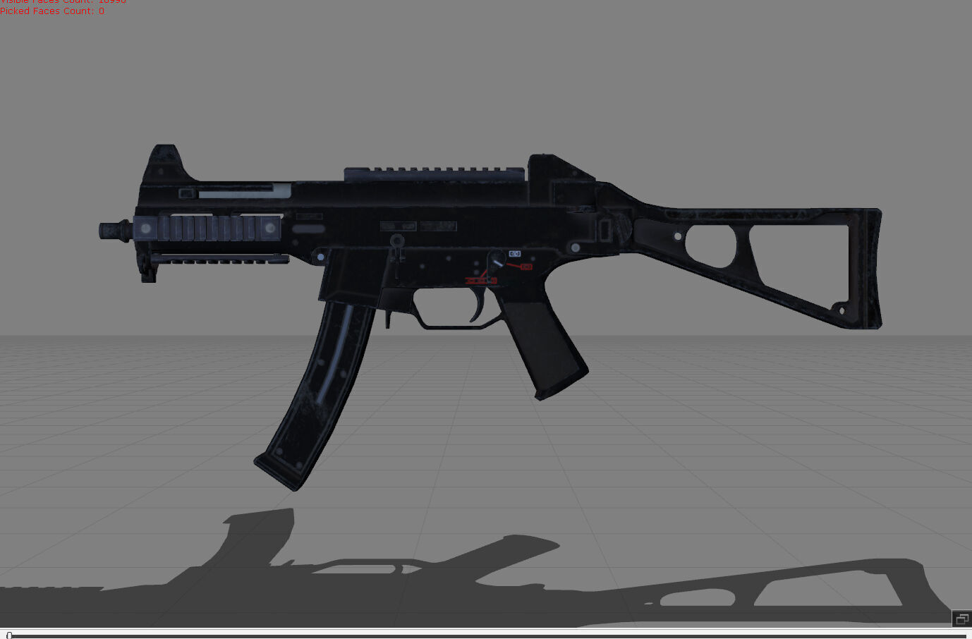 UMP Pubg Low-poly 3D model_3