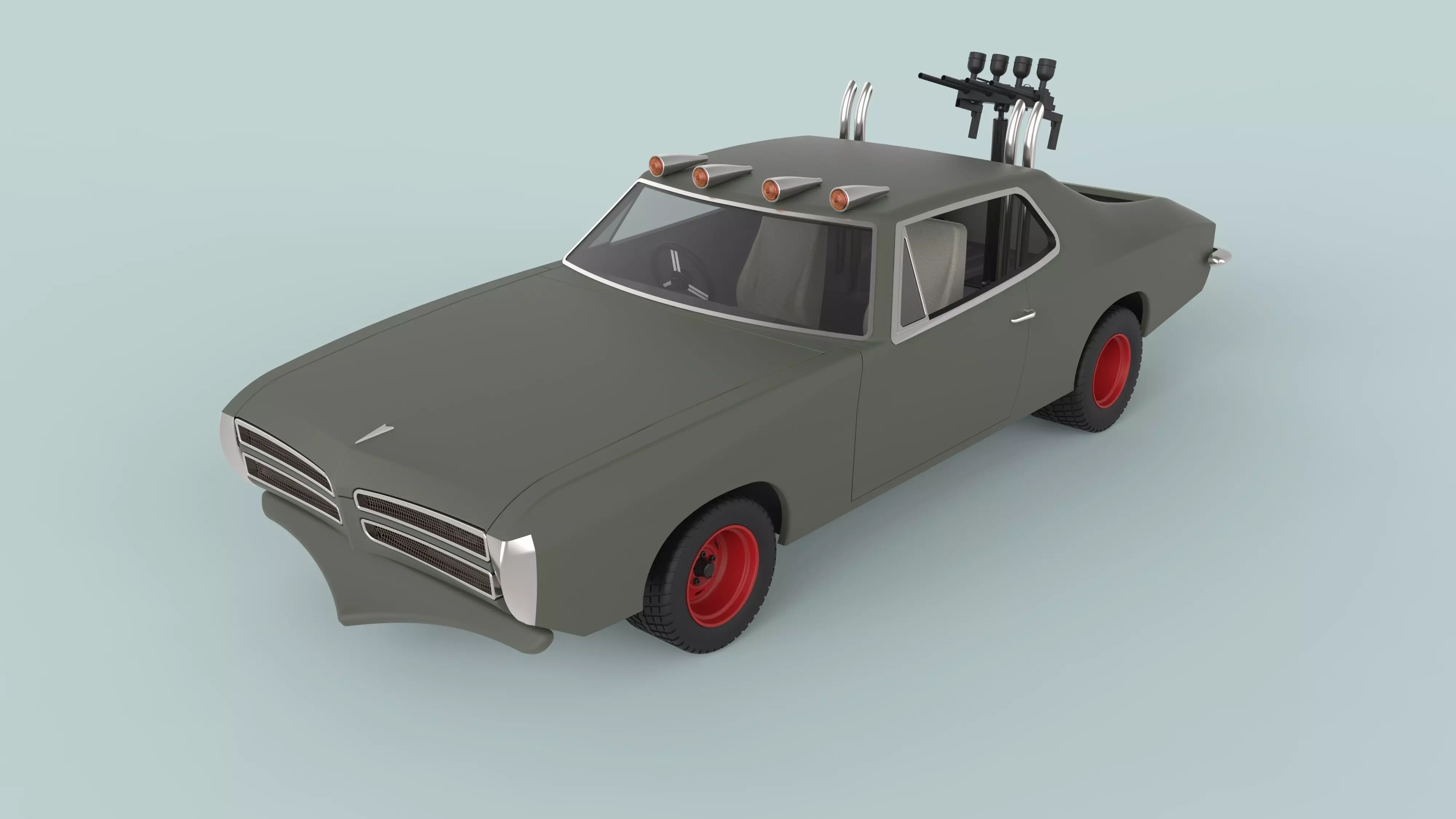 Dart car from Mad Max II 3D model_0
