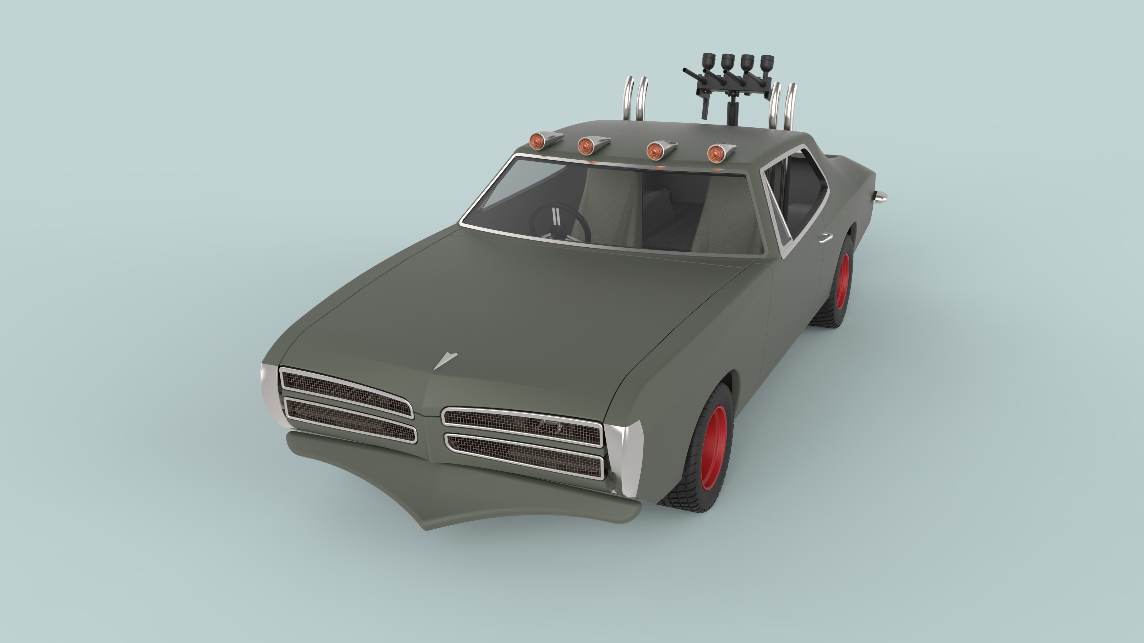 Dart car from Mad Max II 3D model_2