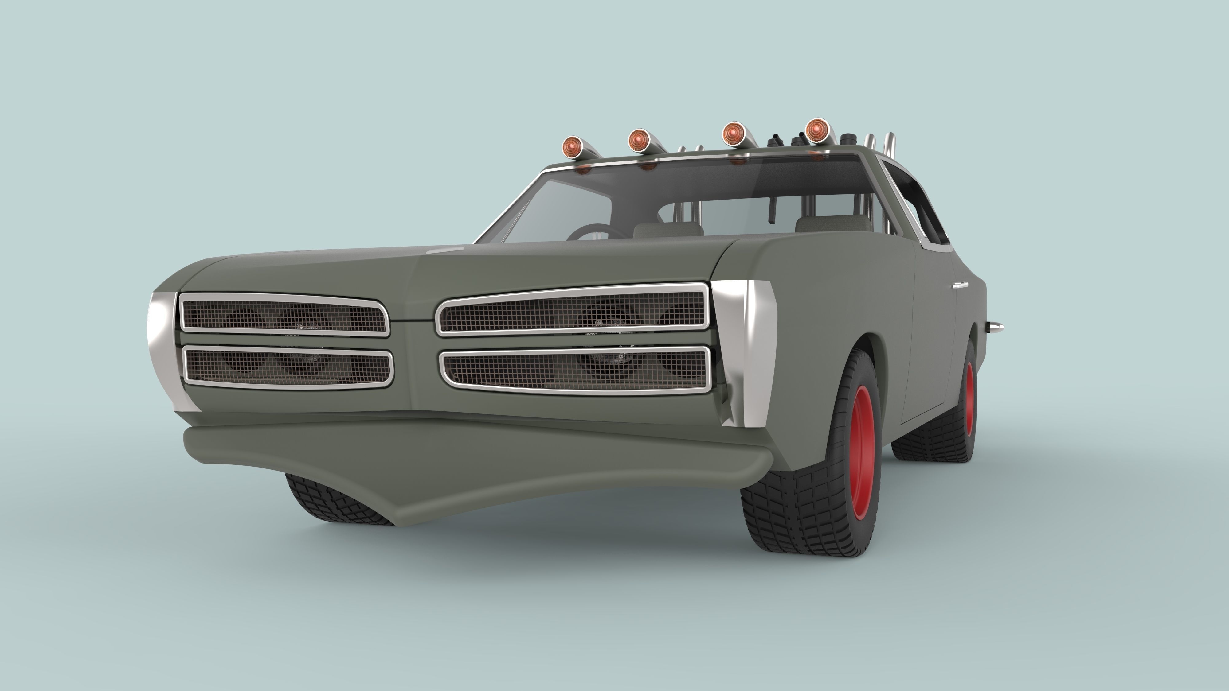 Dart car from Mad Max II 3D model_3