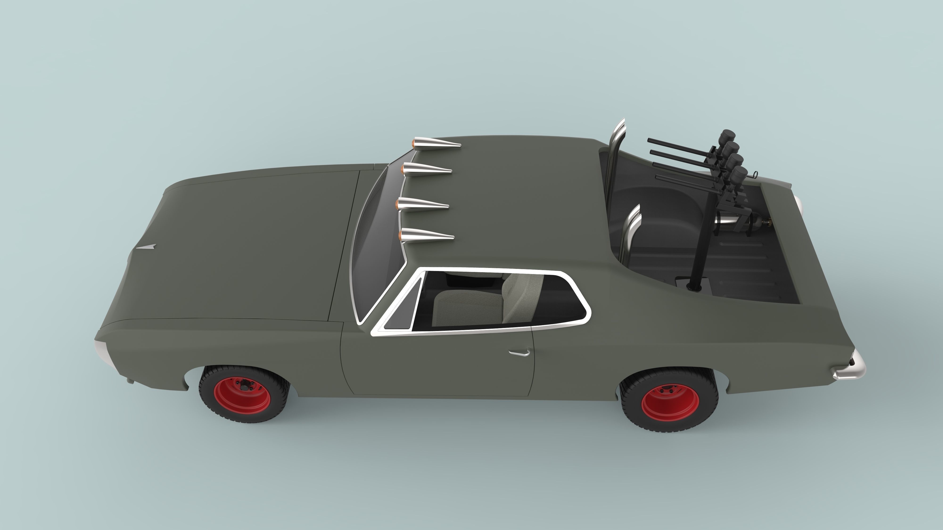 Dart car from Mad Max II 3D model_7