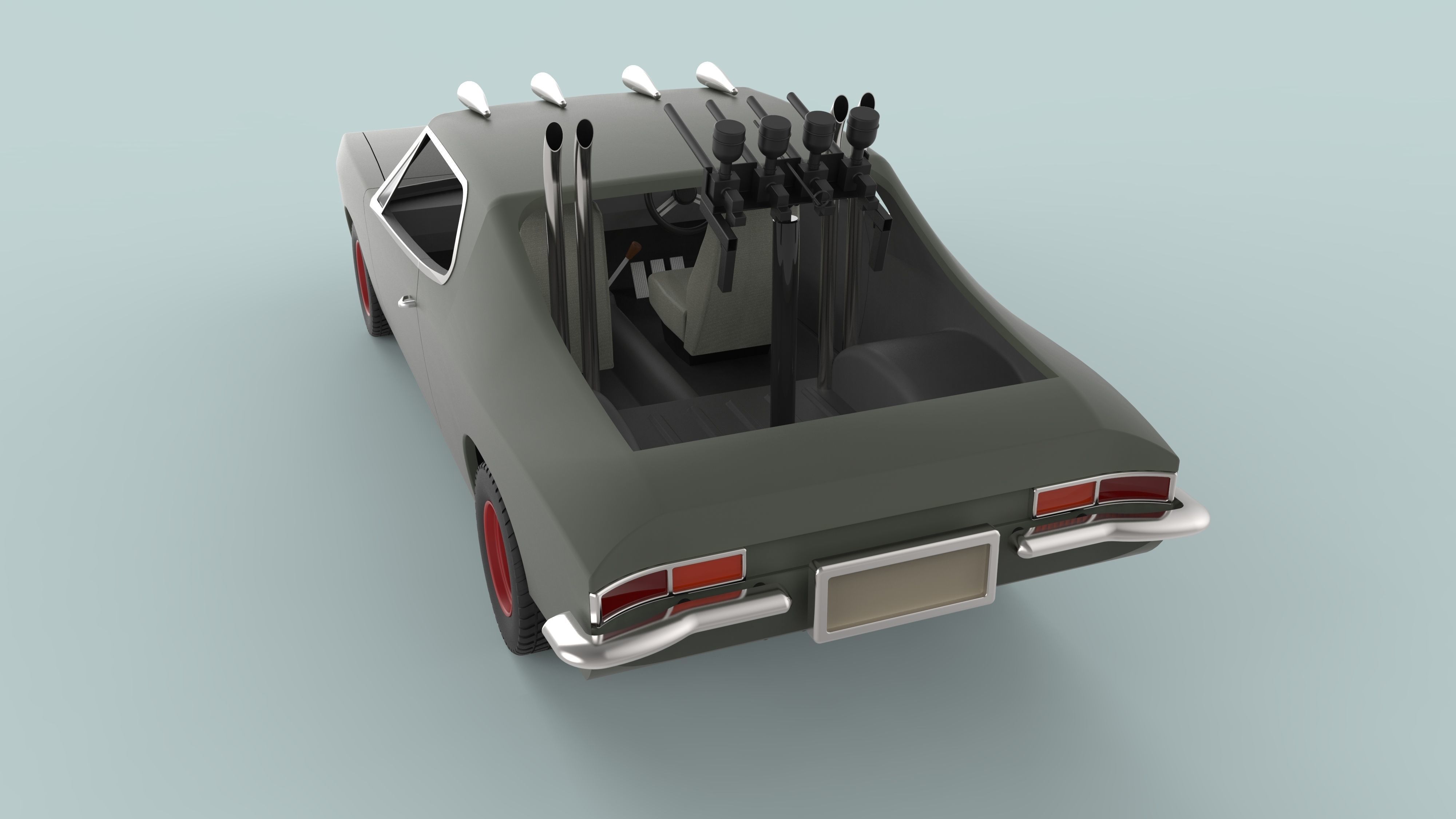 Dart car from Mad Max II 3D model_11