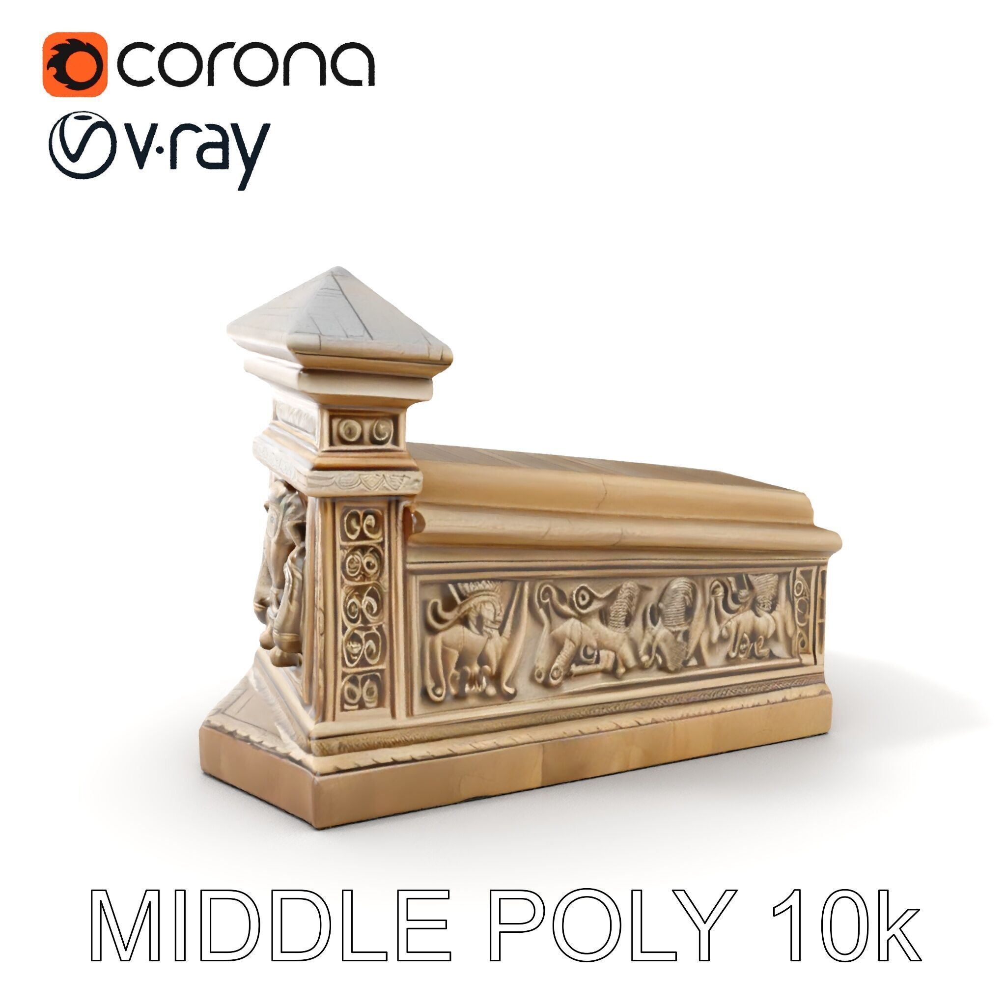 Ancient Relief Frieze Model Pack for Historical Environments Low-poly 3D model_33