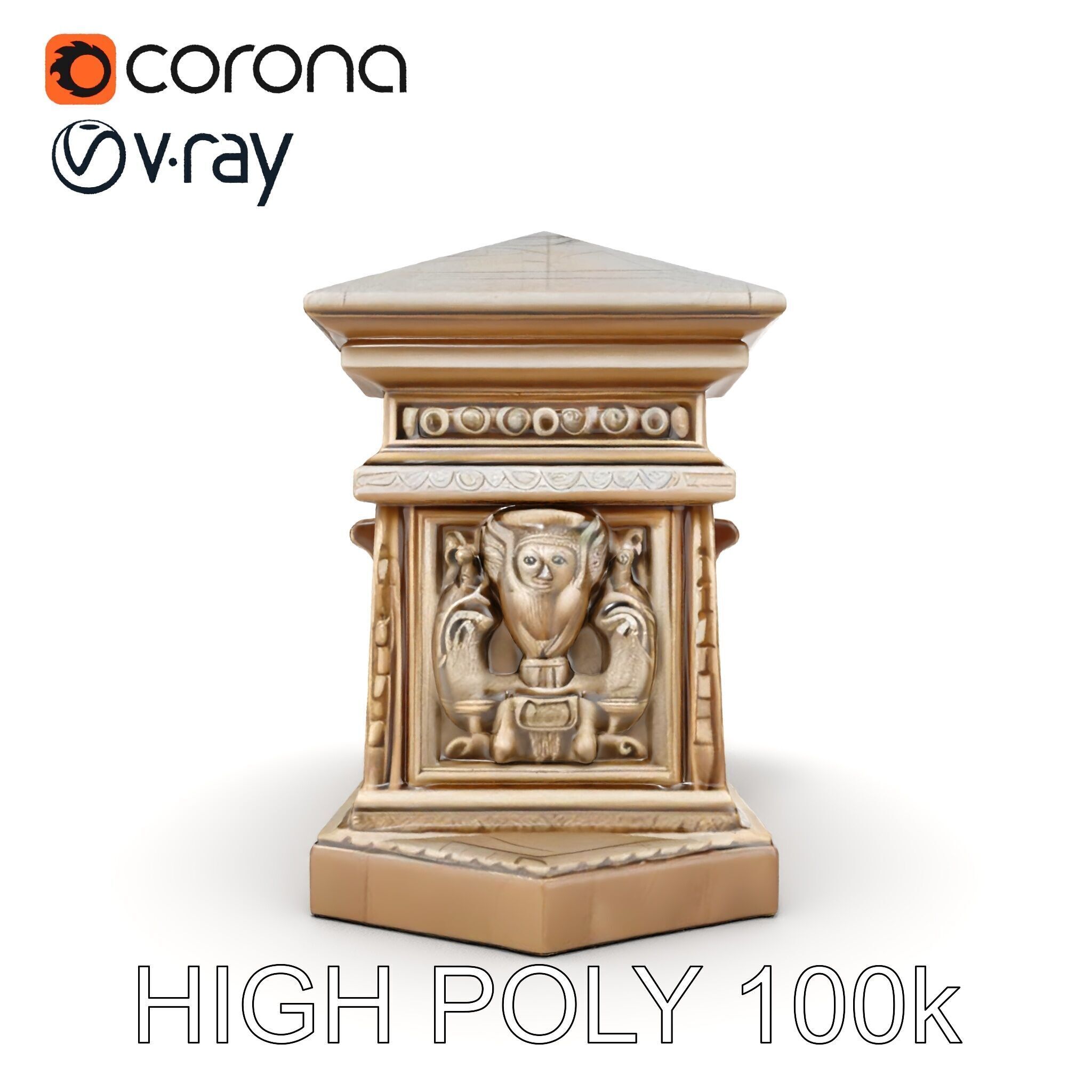 Ancient Relief Frieze Model Pack for Historical Environments Low-poly 3D model_19