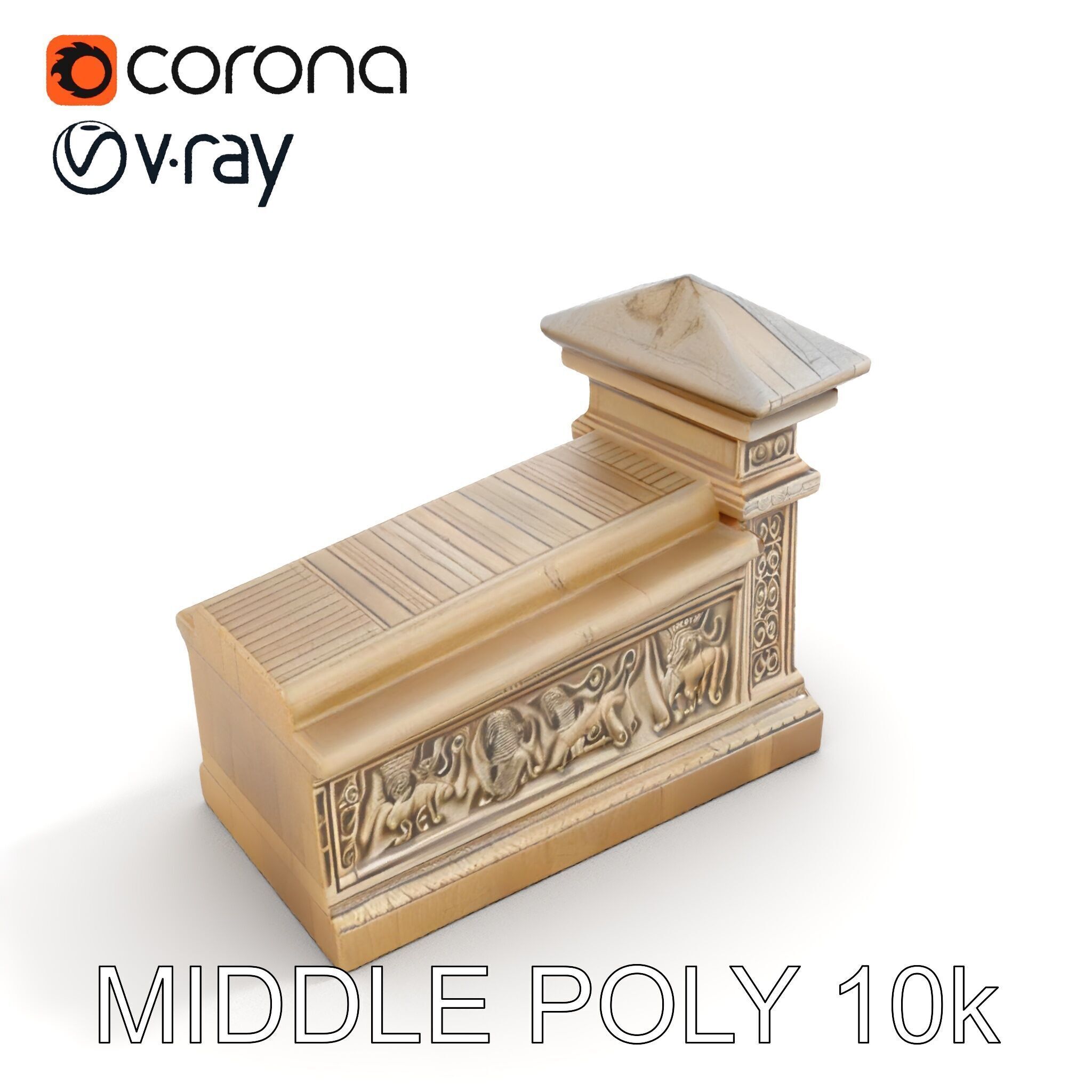 Ancient Relief Frieze Model Pack for Historical Environments Low-poly 3D model_20