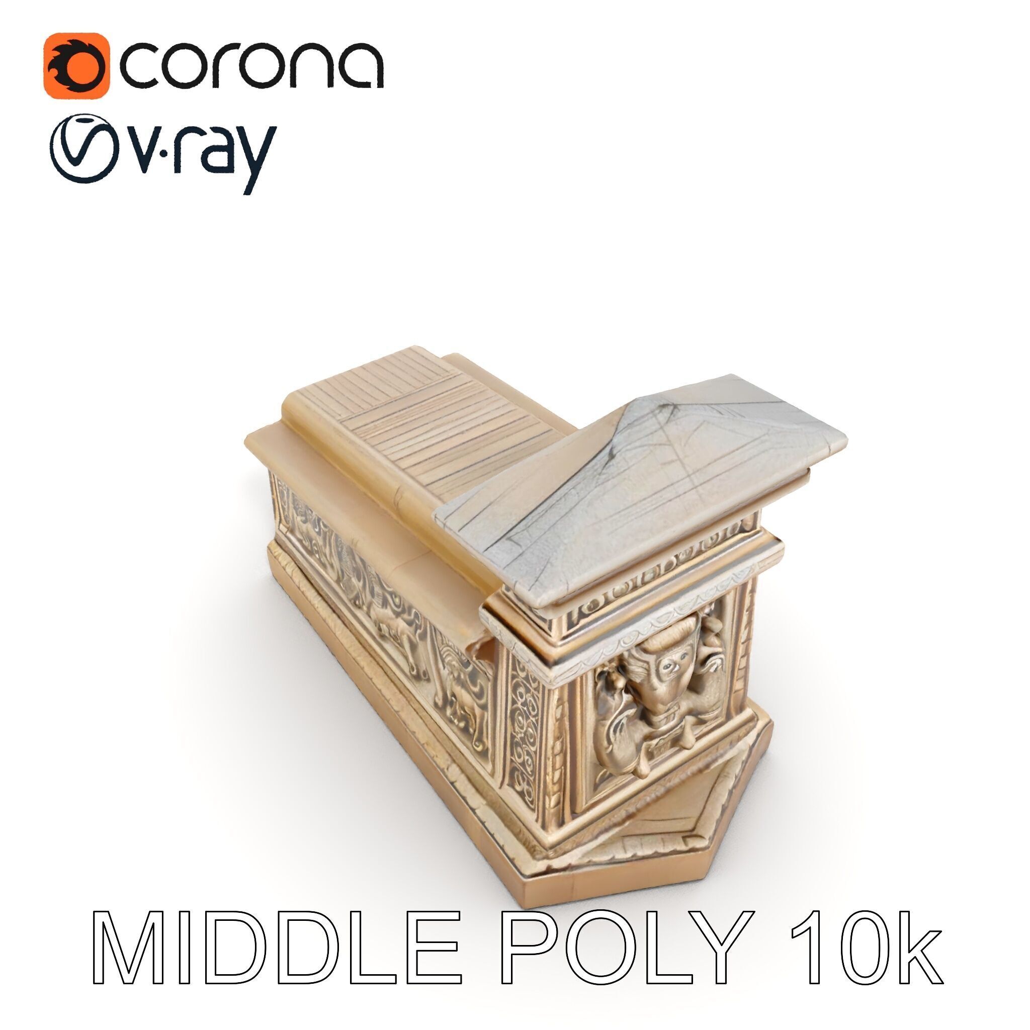 Ancient Relief Frieze Model Pack for Historical Environments Low-poly 3D model_12