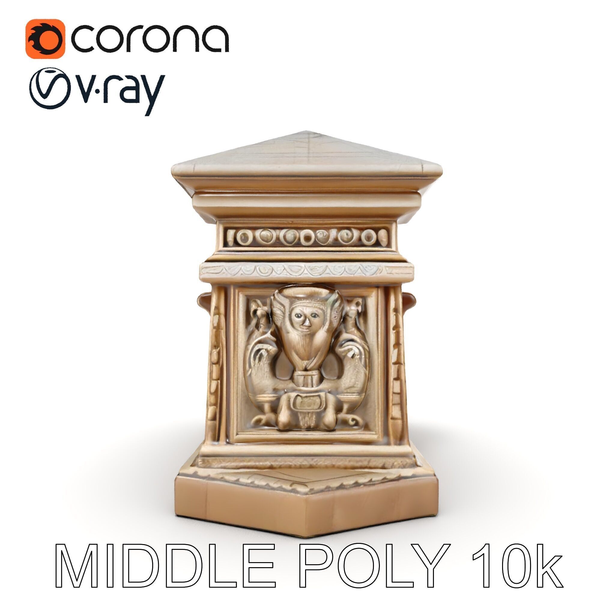 Ancient Relief Frieze Model Pack for Historical Environments Low-poly 3D model_23