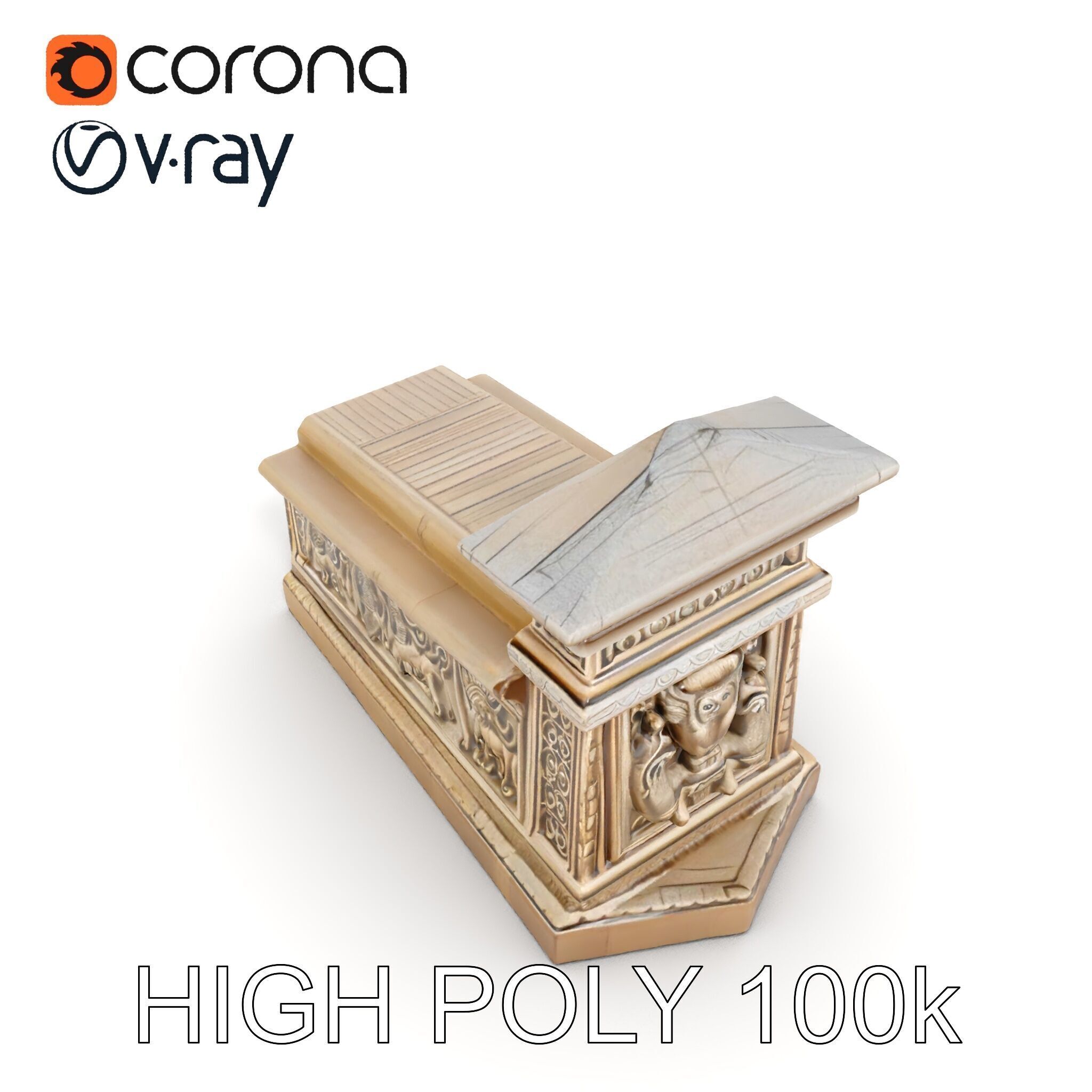 Ancient Relief Frieze Model Pack for Historical Environments Low-poly 3D model_22