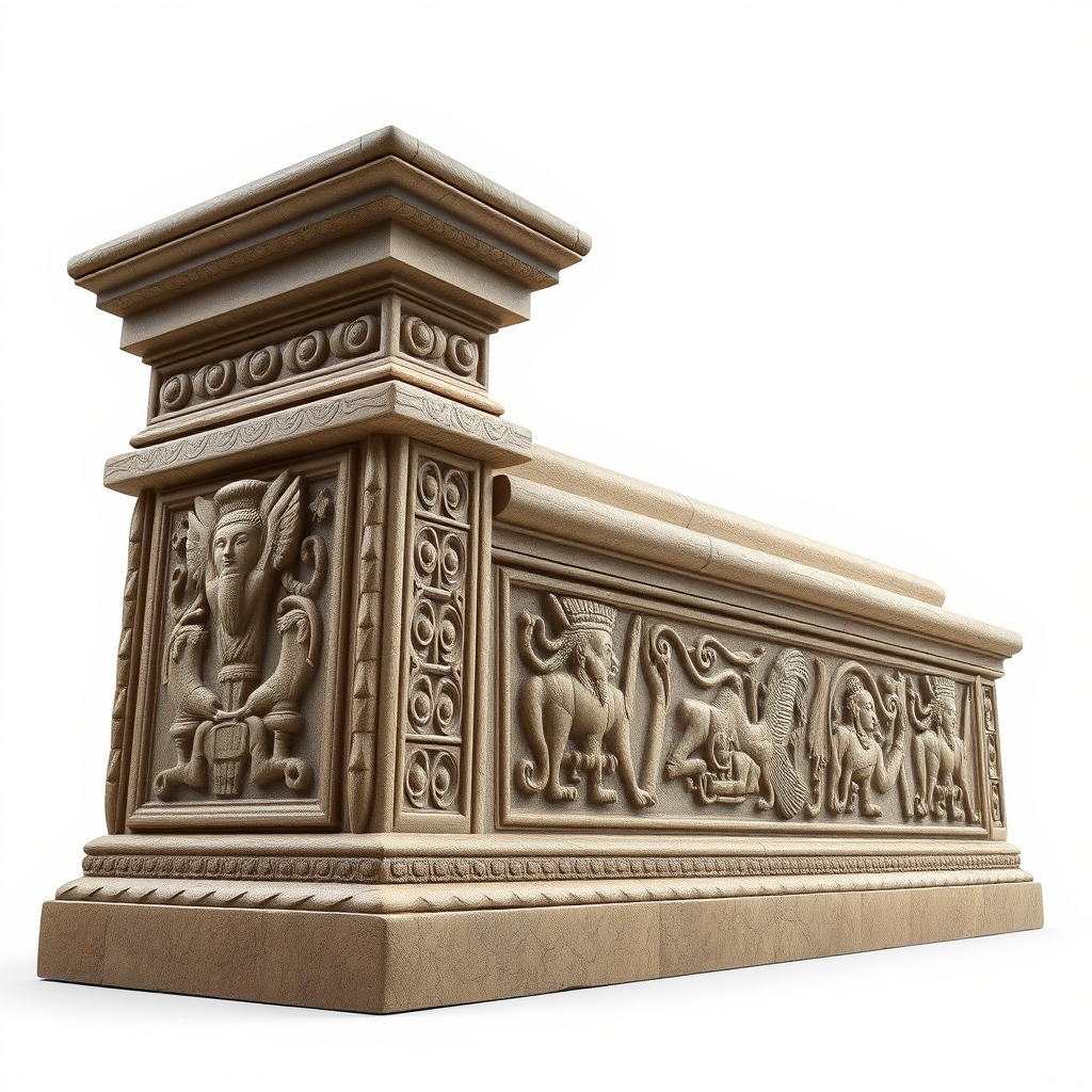 Ancient Relief Frieze Model Pack for Historical Environments Low-poly 3D model_2