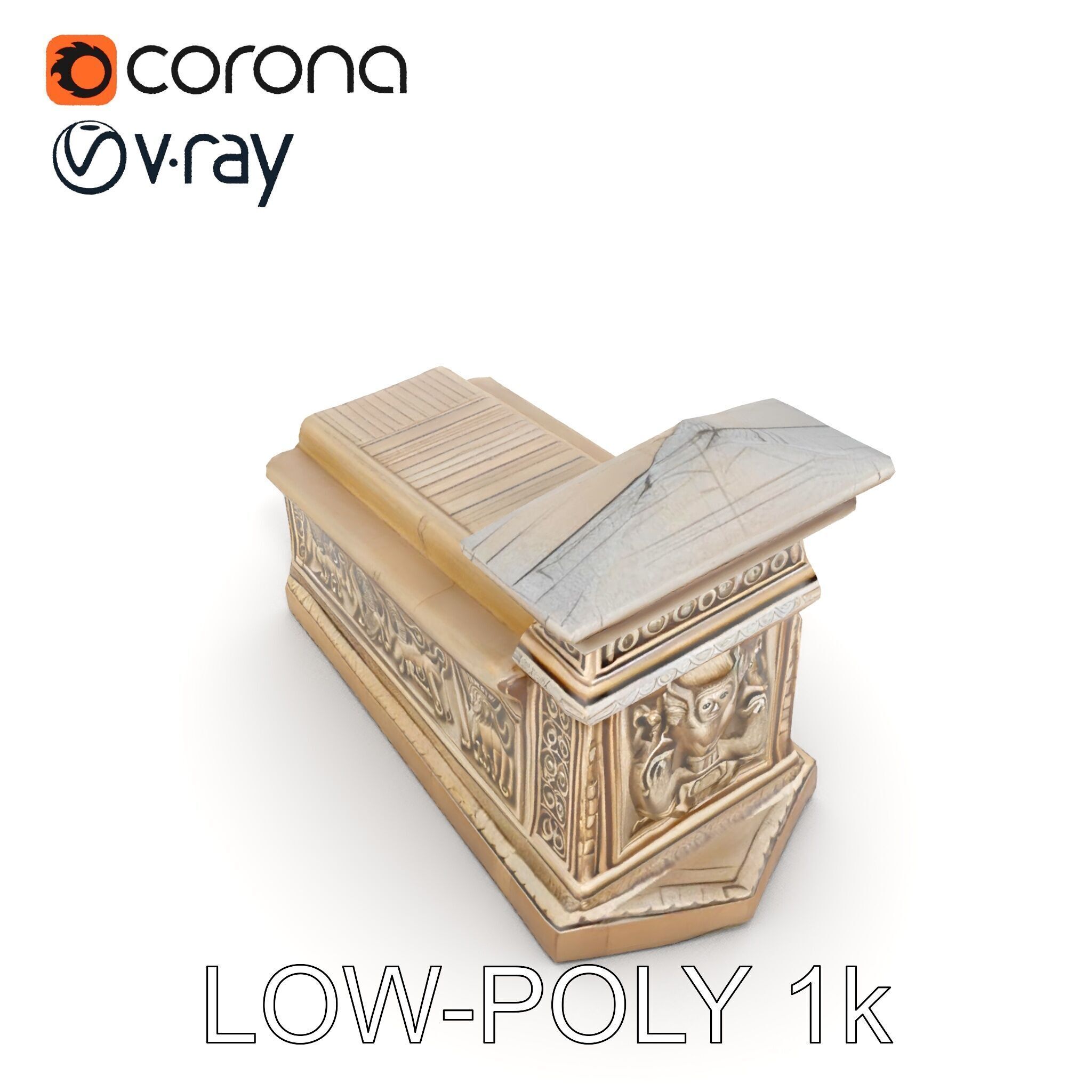 Ancient Relief Frieze Model Pack for Historical Environments Low-poly 3D model_13