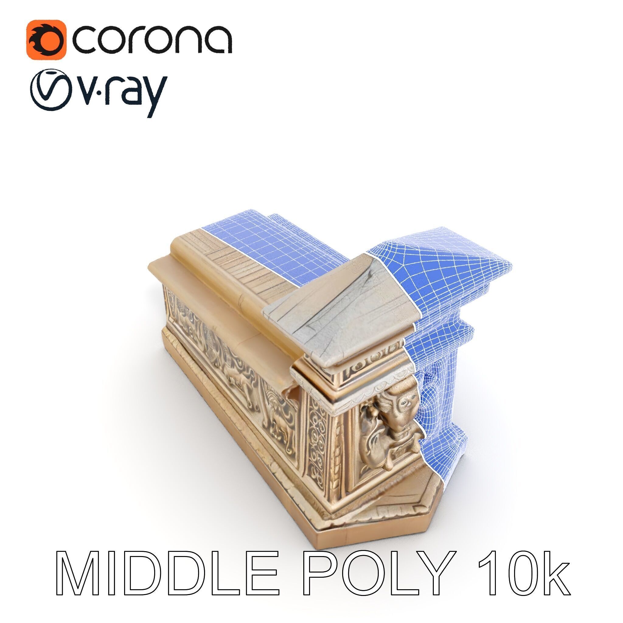 Ancient Relief Frieze Model Pack for Historical Environments Low-poly 3D model_9