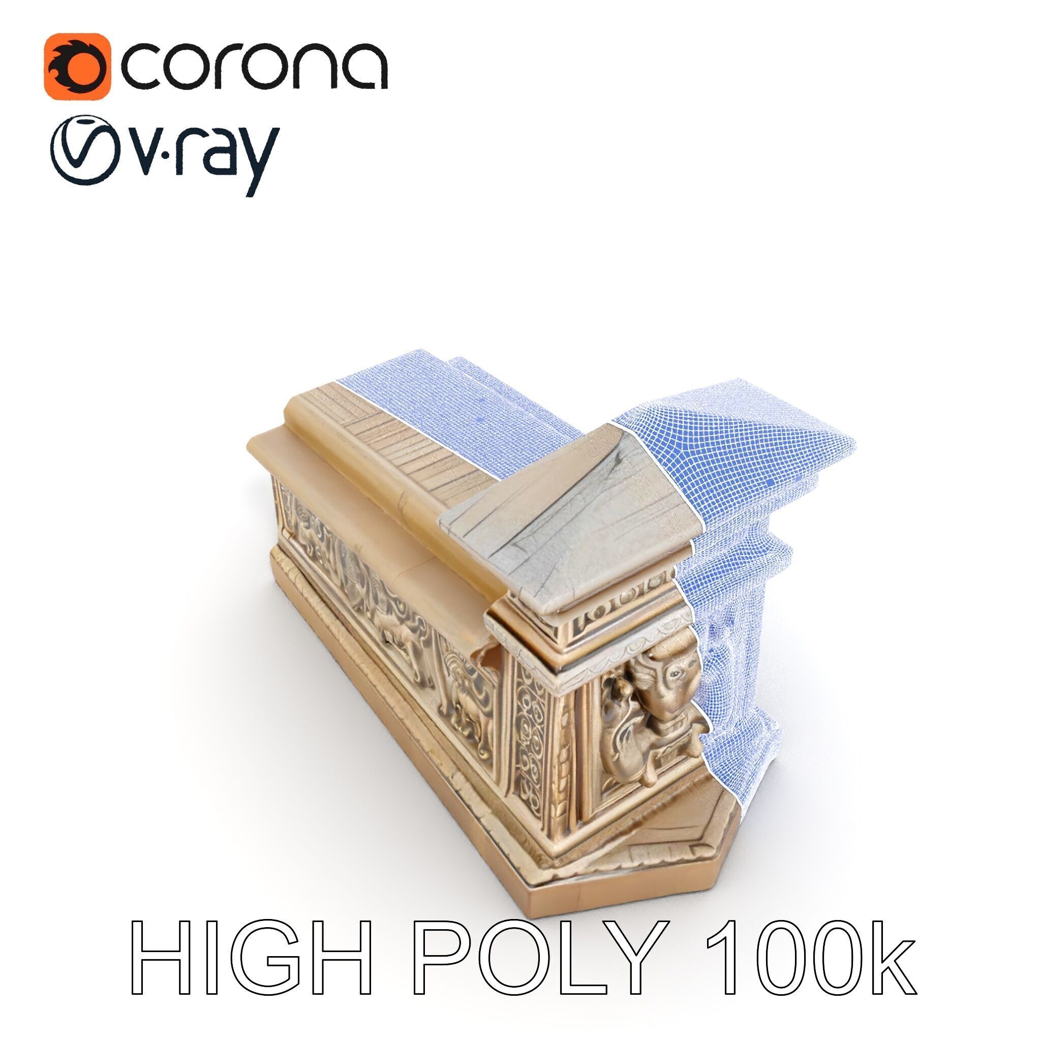 Ancient Relief Frieze Model Pack for Historical Environments Low-poly 3D model_25