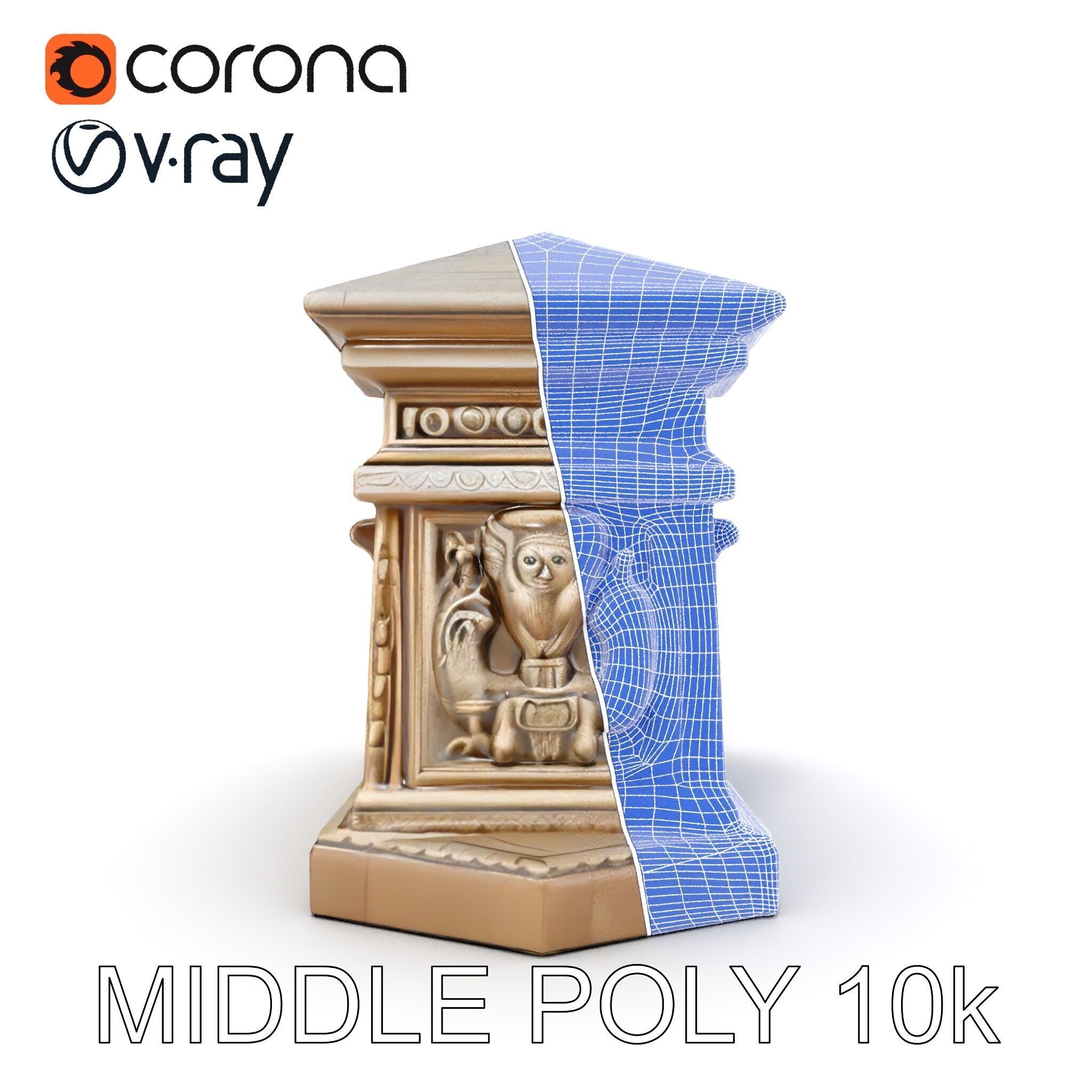 Ancient Relief Frieze Model Pack for Historical Environments Low-poly 3D model_26