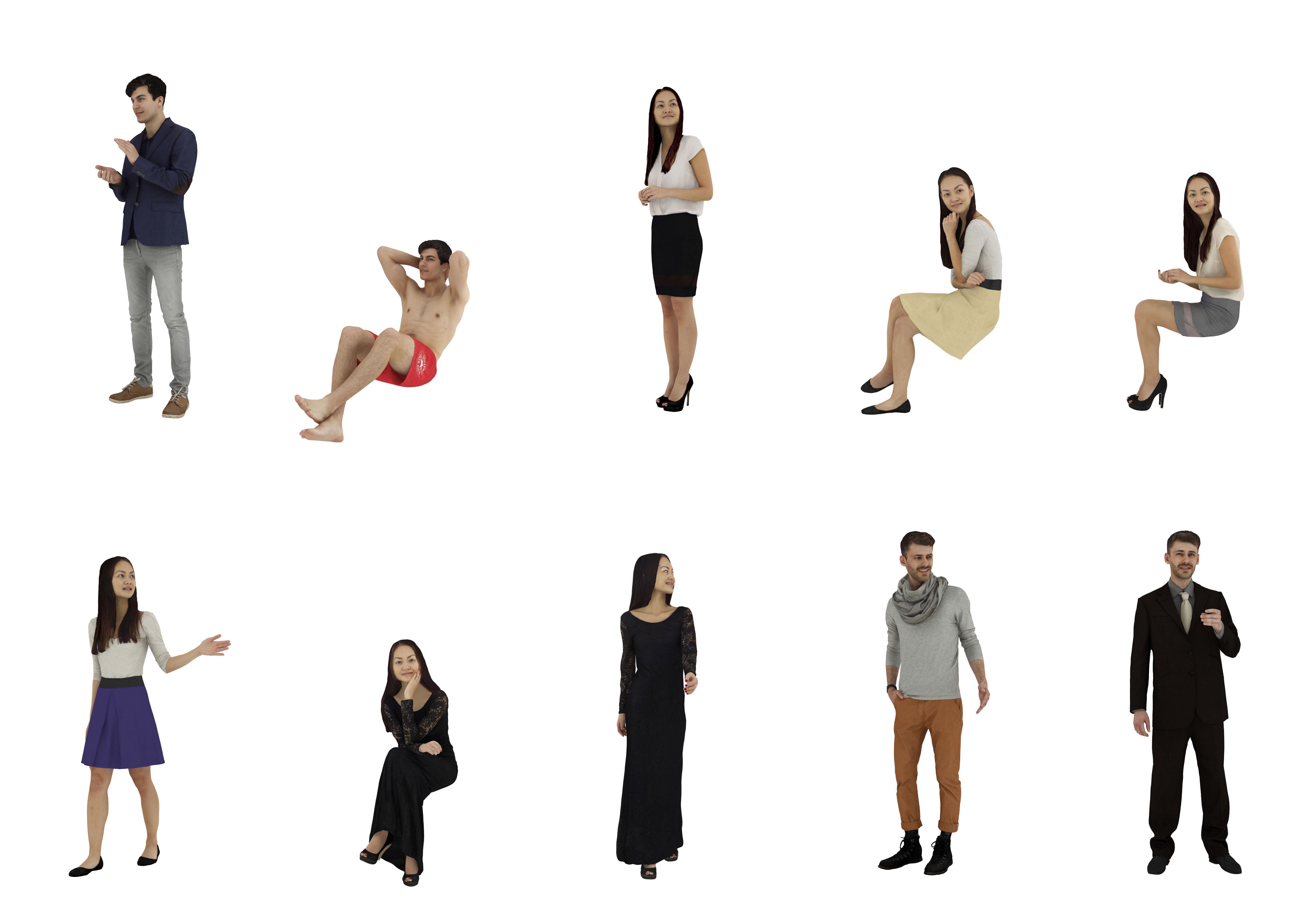 People pack poses scan 50 pieces vol 5 of 10 3D model_7