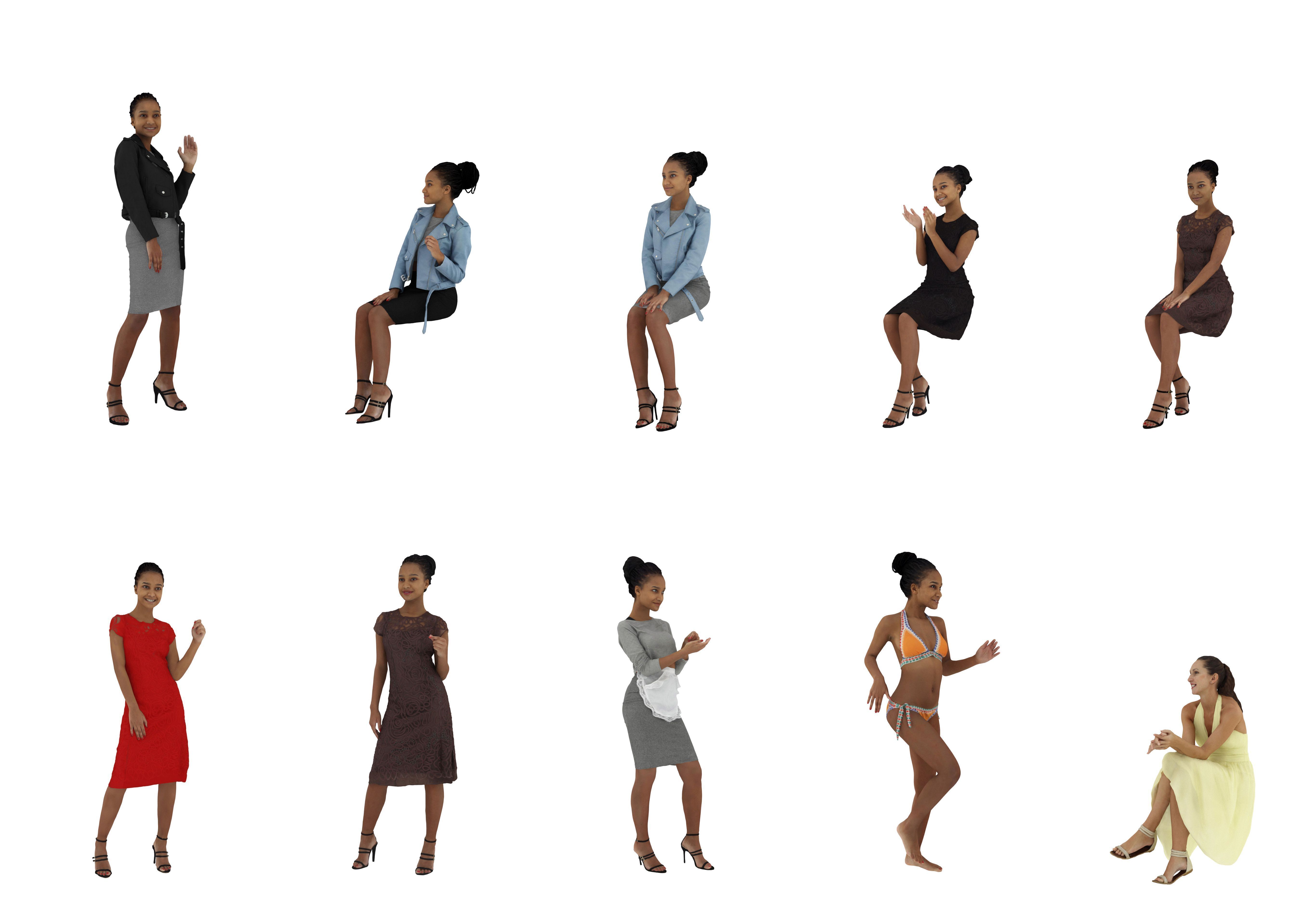 People pack poses scan 50 pieces vol 5 of 10 3D model_4