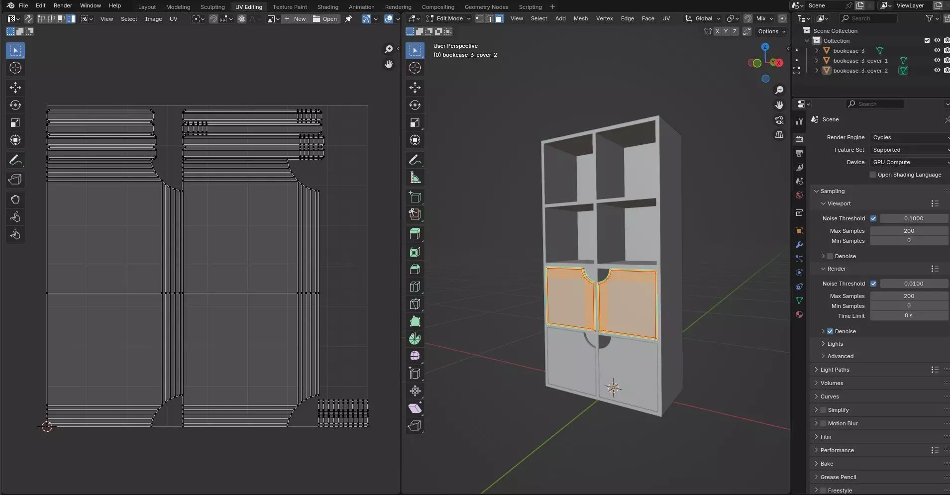 Bookcase CG4 3D model_13