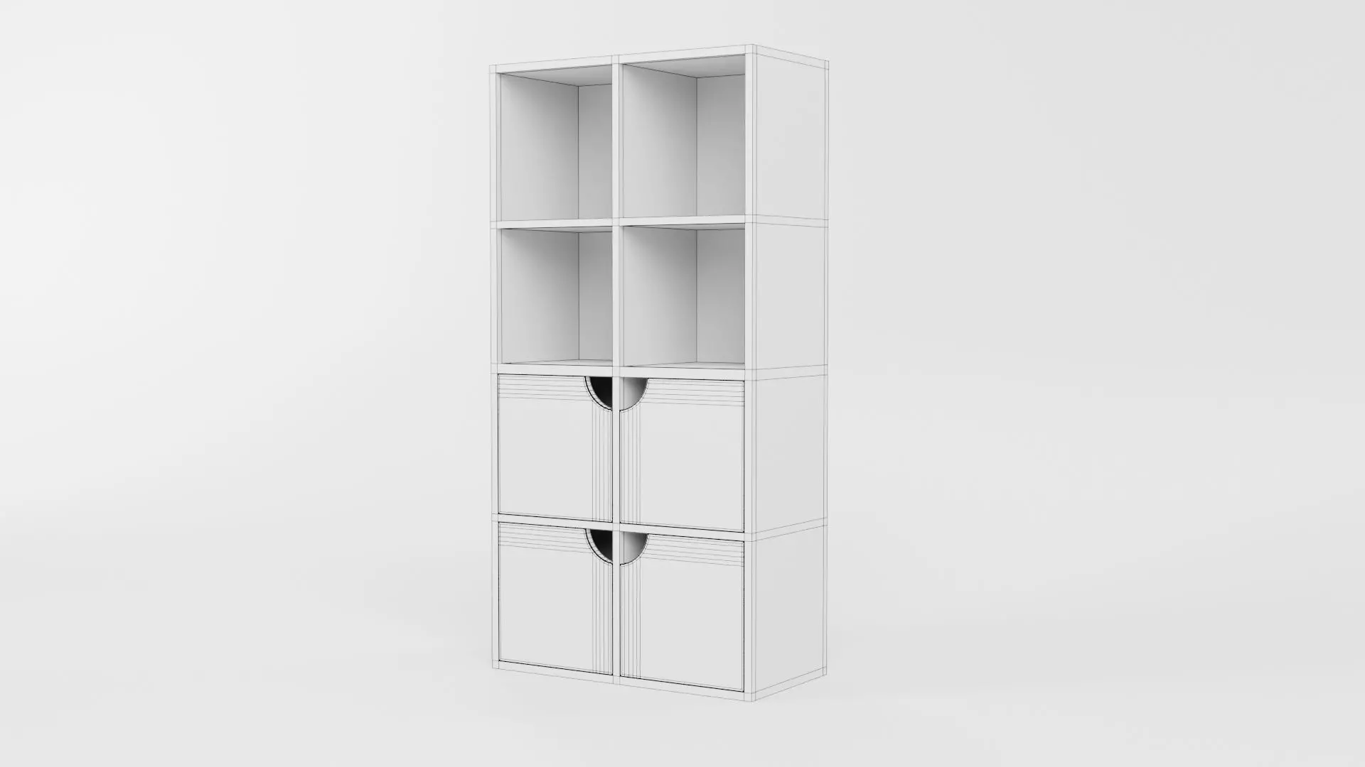 Bookcase CG4 3D model_9