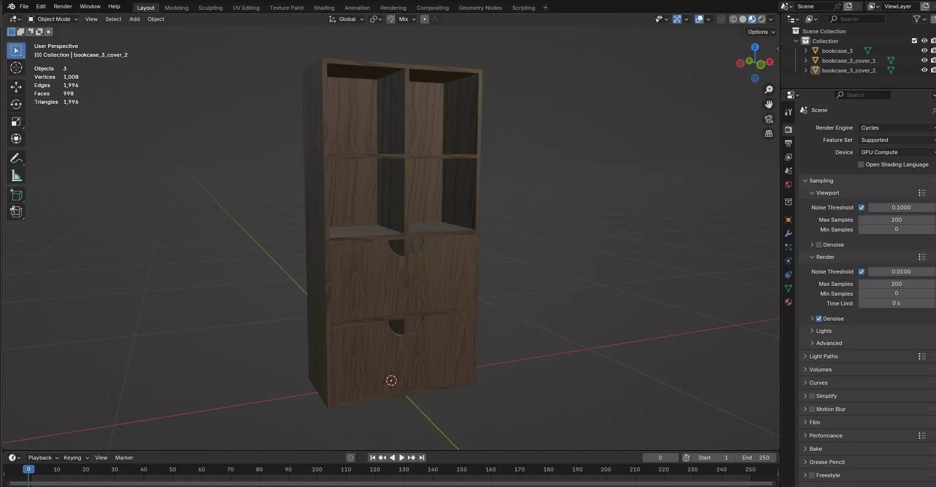 Bookcase CG4 3D model_12