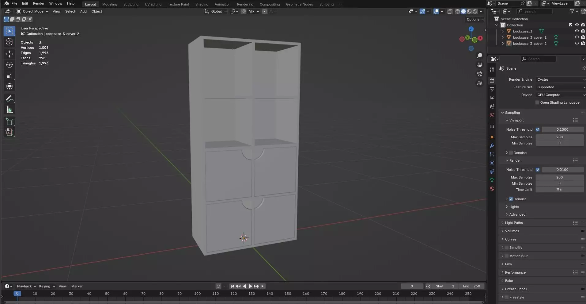 Bookcase CG4 3D model_11