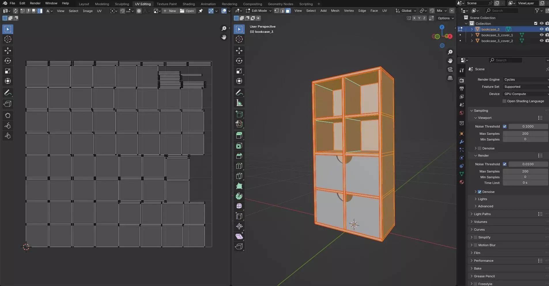Bookcase CG4 3D model_14