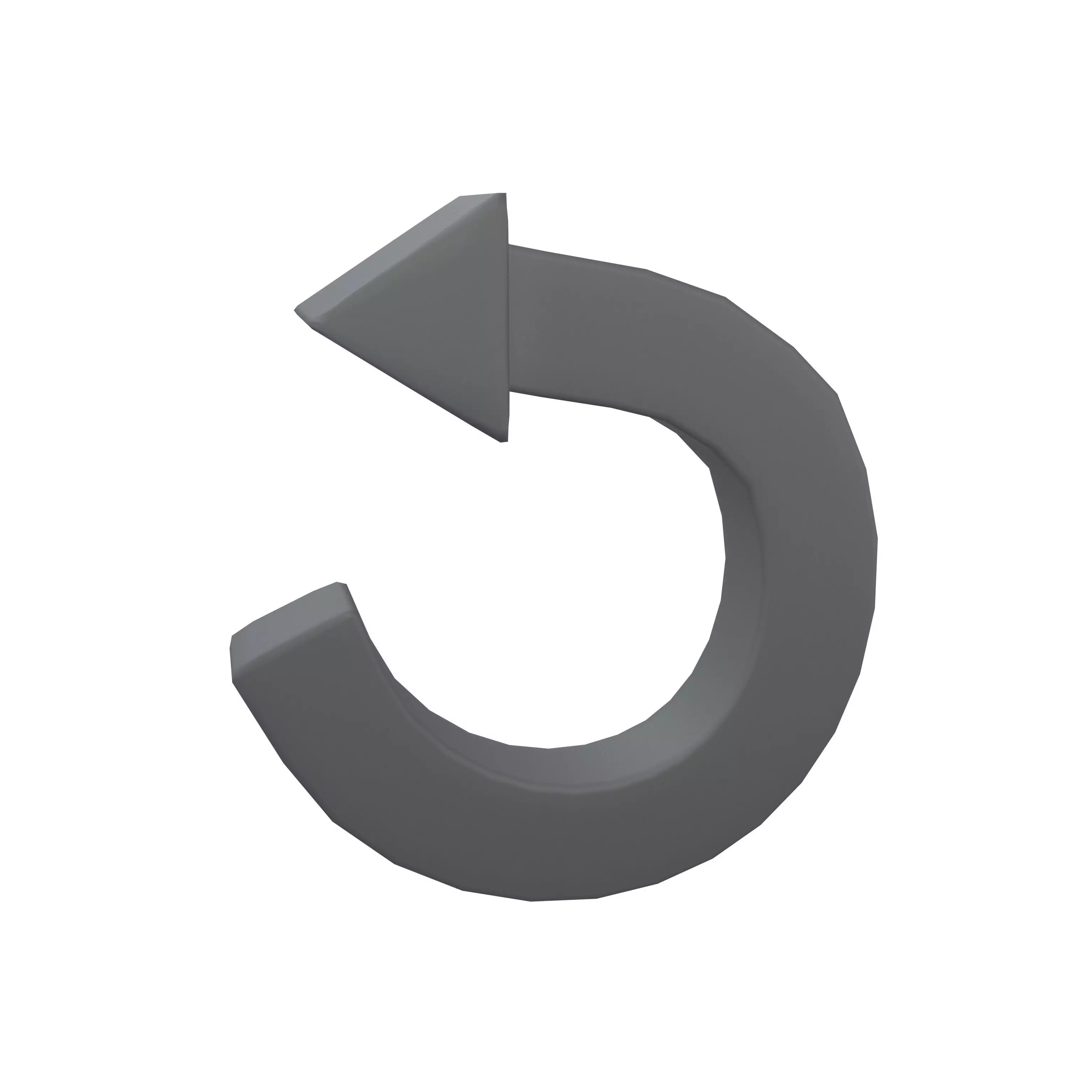 Rotate Arrow Symbol v1 001 Low-poly 3D model
