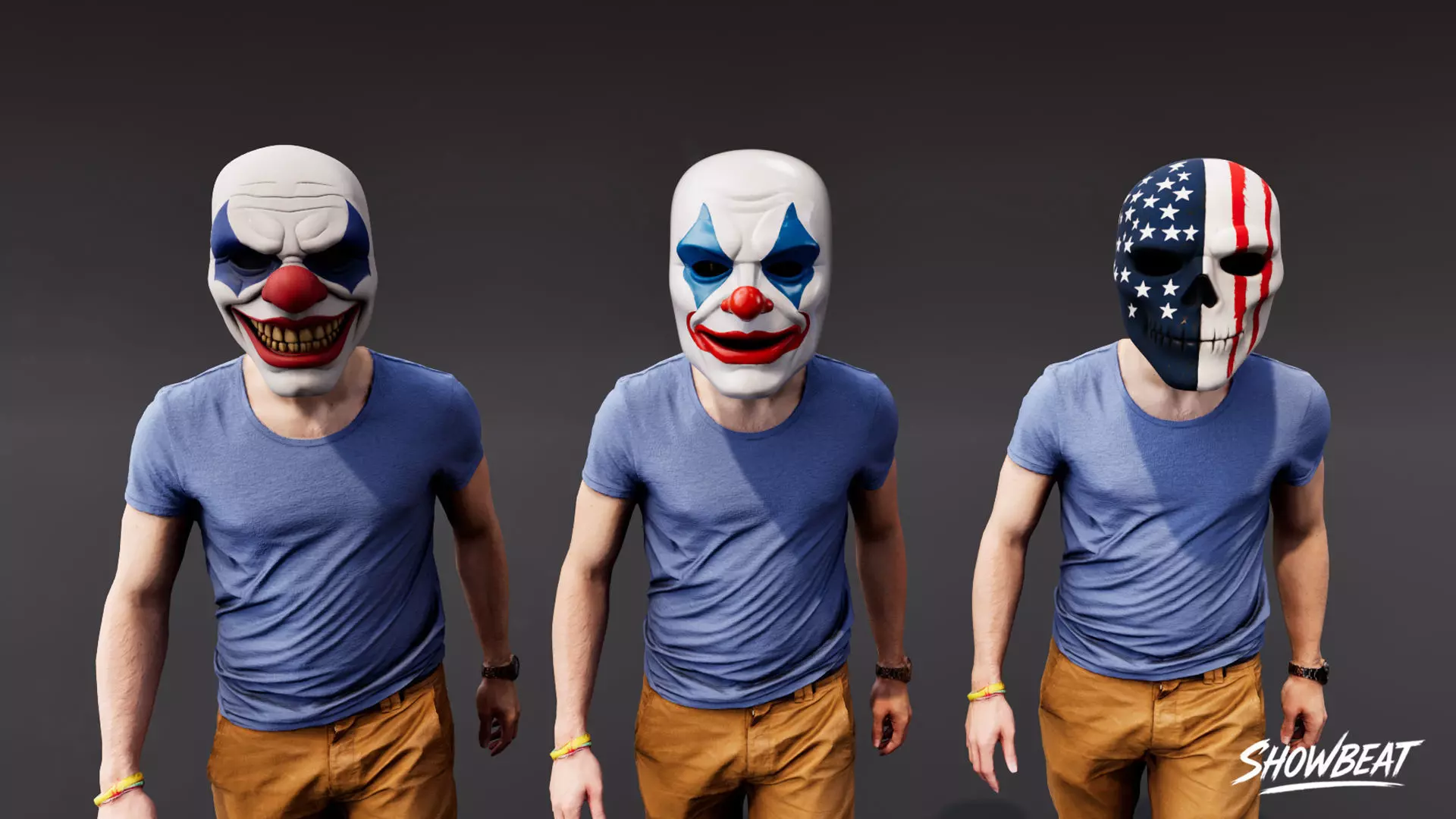 Mask Pack Low-poly 3D model_10