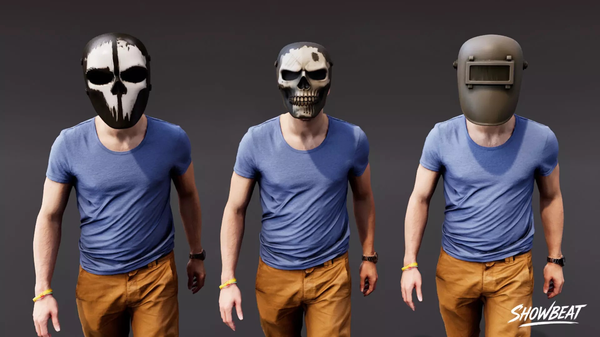 Mask Pack Low-poly 3D model_11