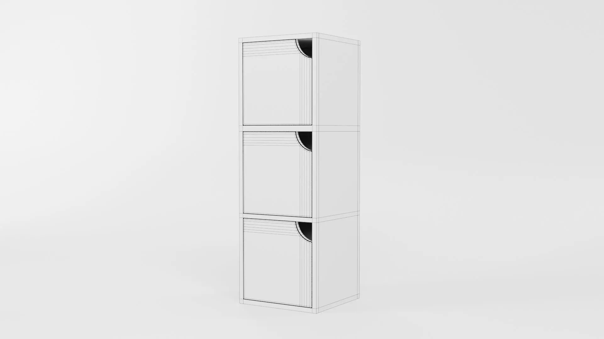 Bookcase CG5 3D model_9