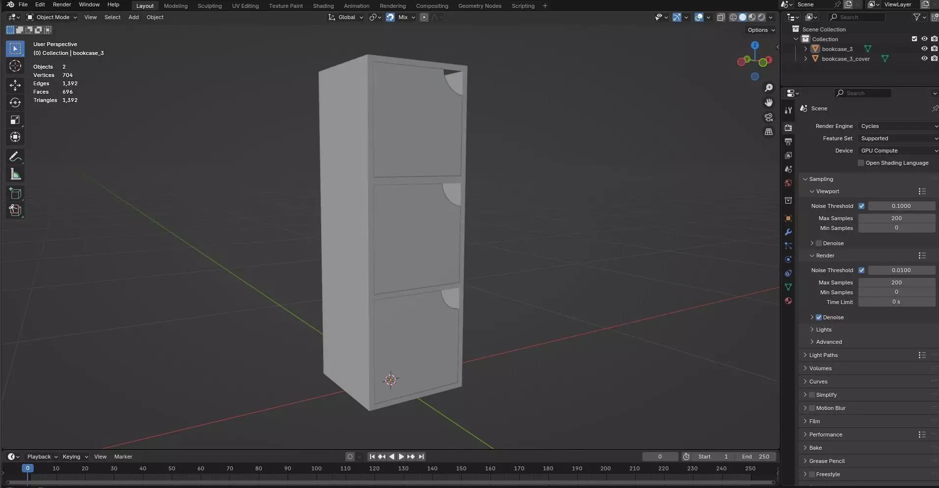 Bookcase CG5 3D model_11