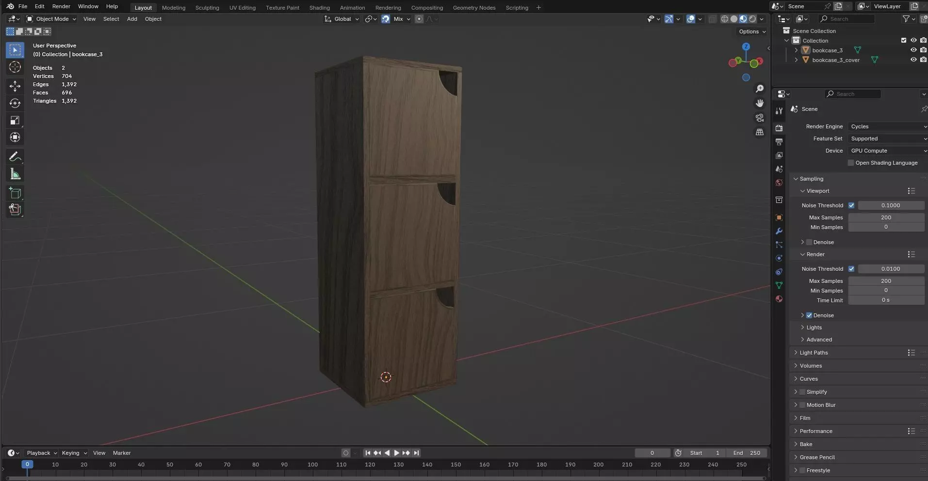 Bookcase CG5 3D model_12