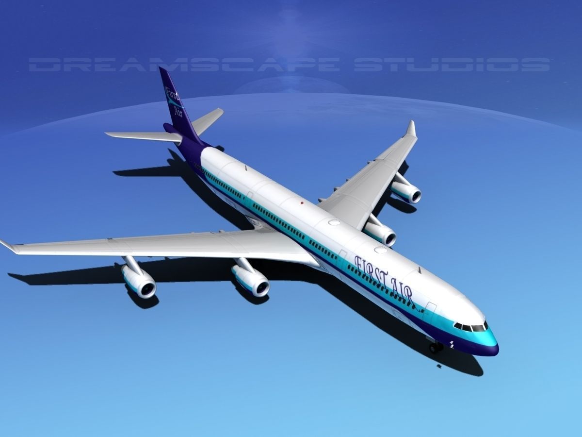 Airbus A340-600 First Air 3D model_7