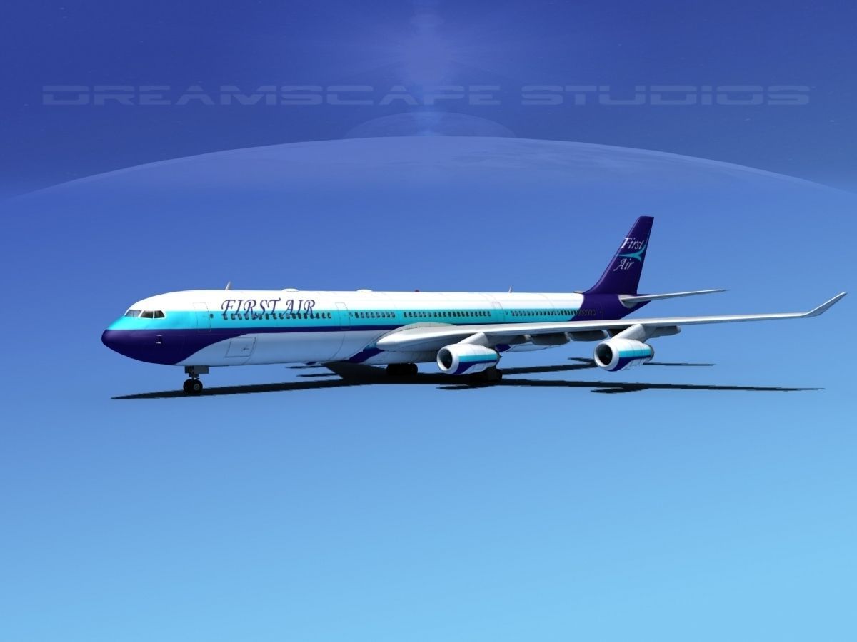 Airbus A340-600 First Air 3D model_1