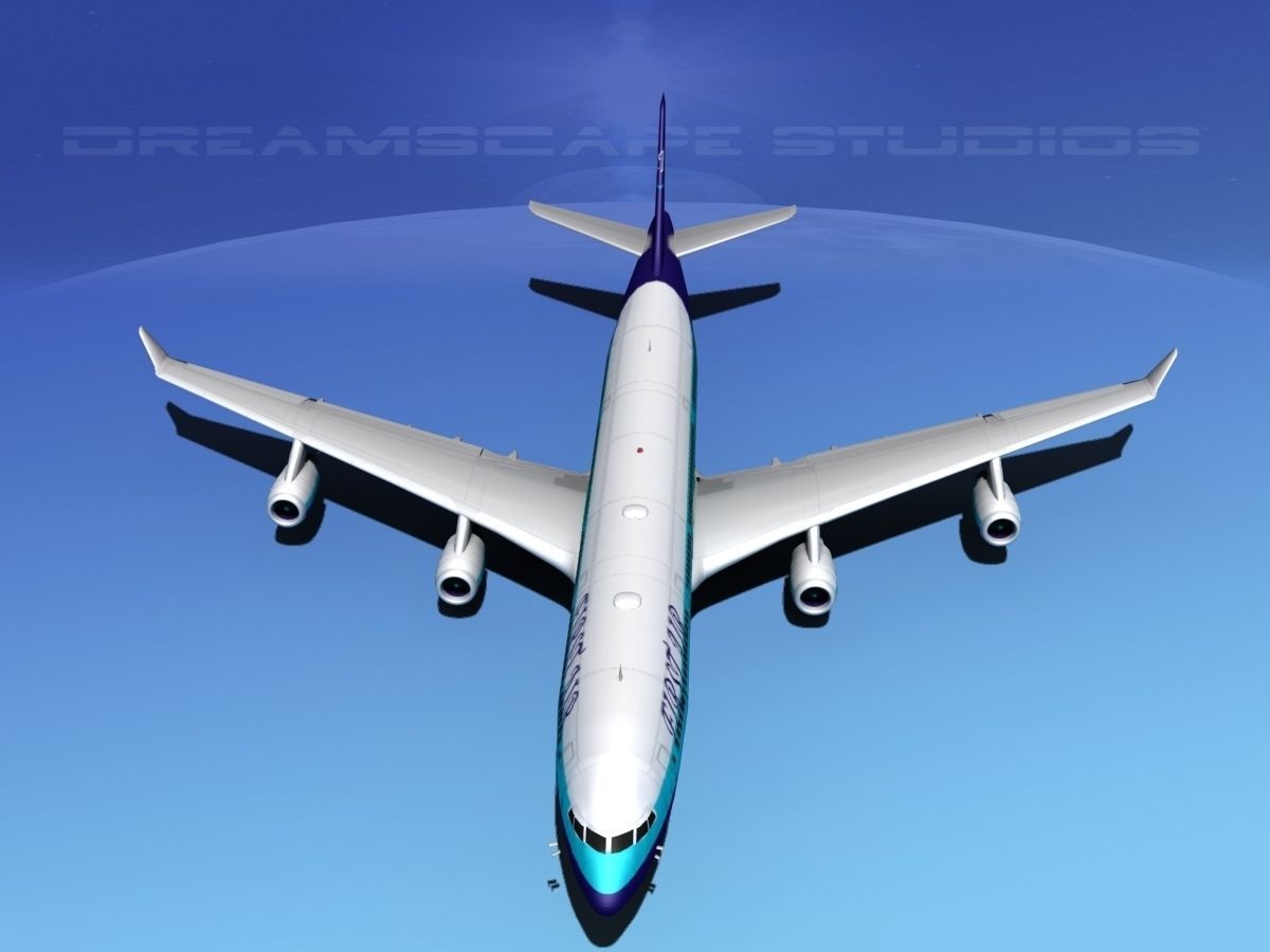 Airbus A340-600 First Air 3D model_8