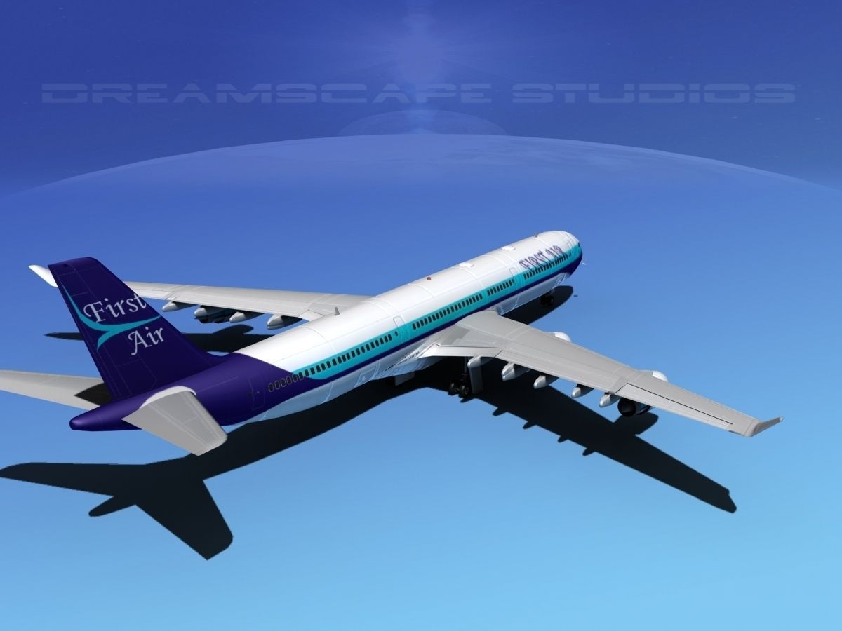 Airbus A340-600 First Air 3D model_6