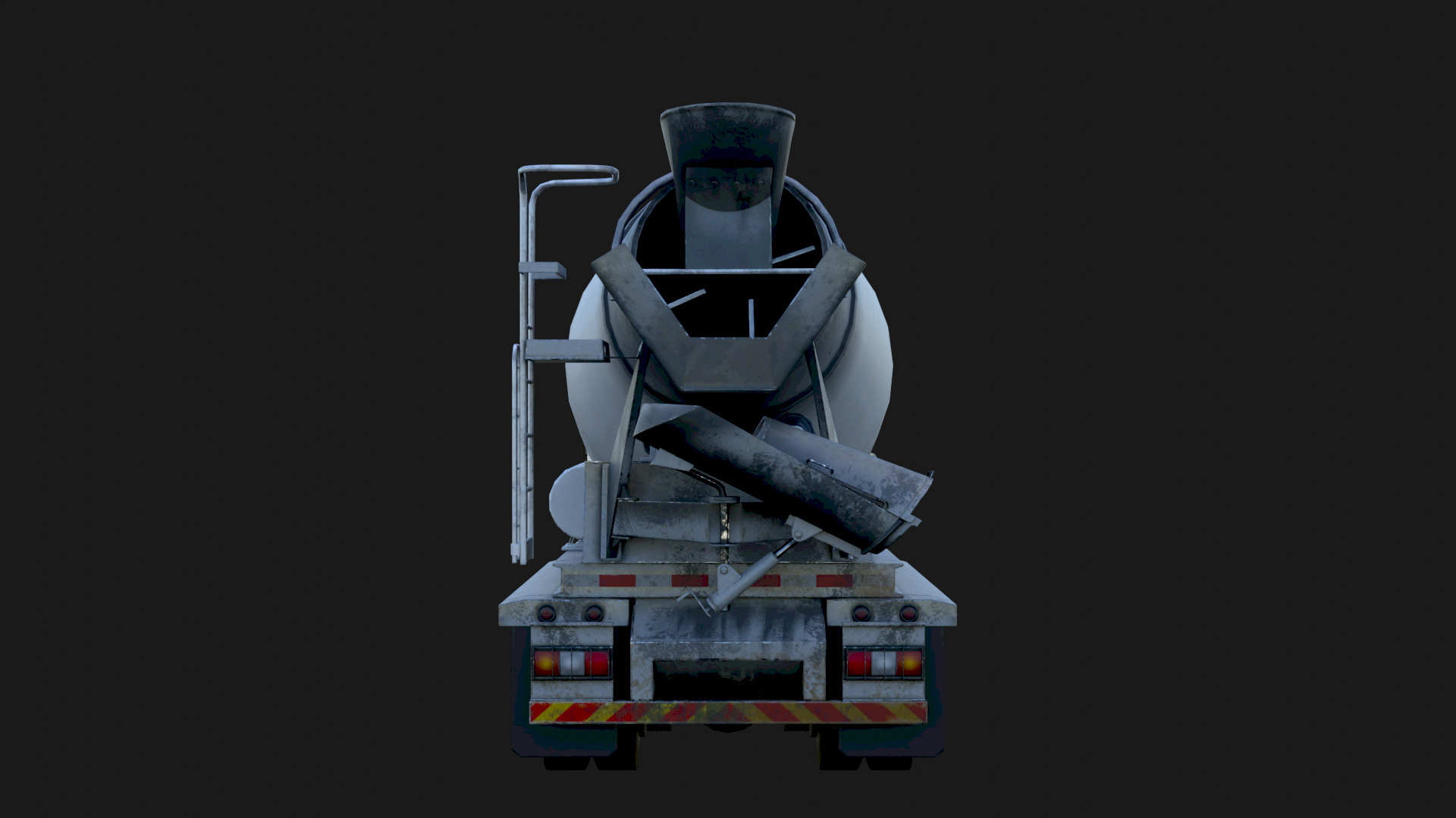Concrete Mixing Truck 3D Model Realistic Rendered With Textured Low-poly 3D model_5
