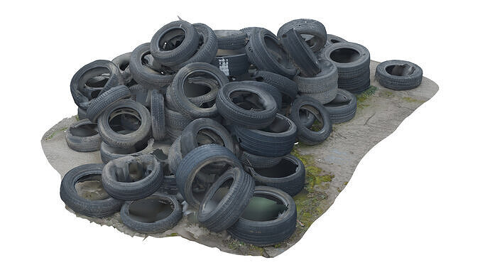 Pile of old tires 3D model