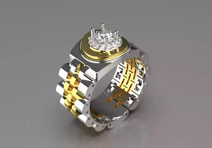 Luxury man Rolex design diamond ring model ror0028