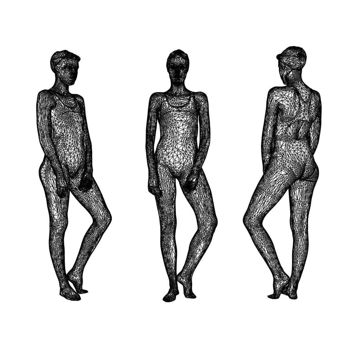 Bath Suit 2 Photorealistic arch viz 3D character Low-poly 3D model_7