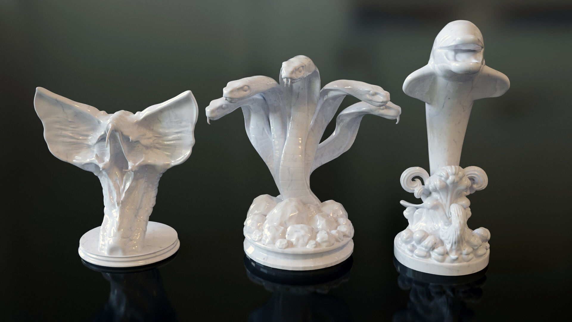 Fantasy Figurine Asset Pack 27 Stylized Statues 3D model_11