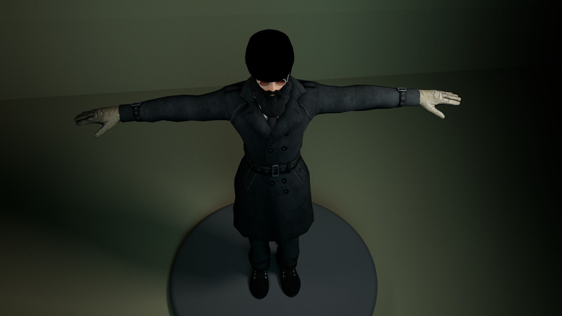 Low Poly Gangster Model Low-poly 3D model_7