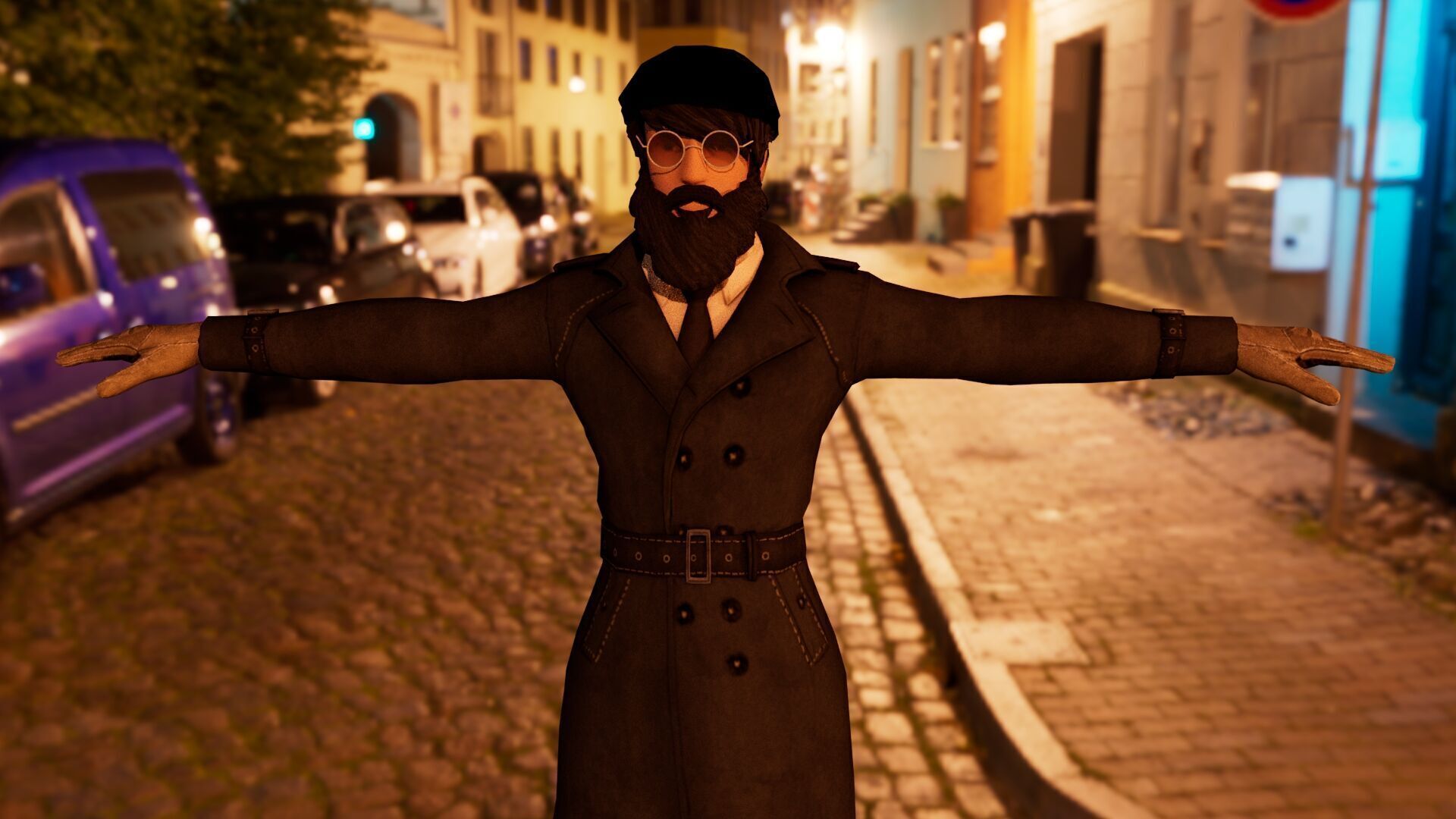 Low Poly Gangster Model Low-poly 3D model_4