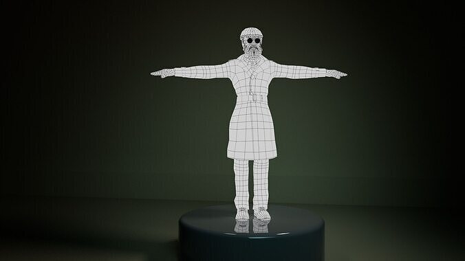 Low Poly Gangster Model Low-poly 3D model