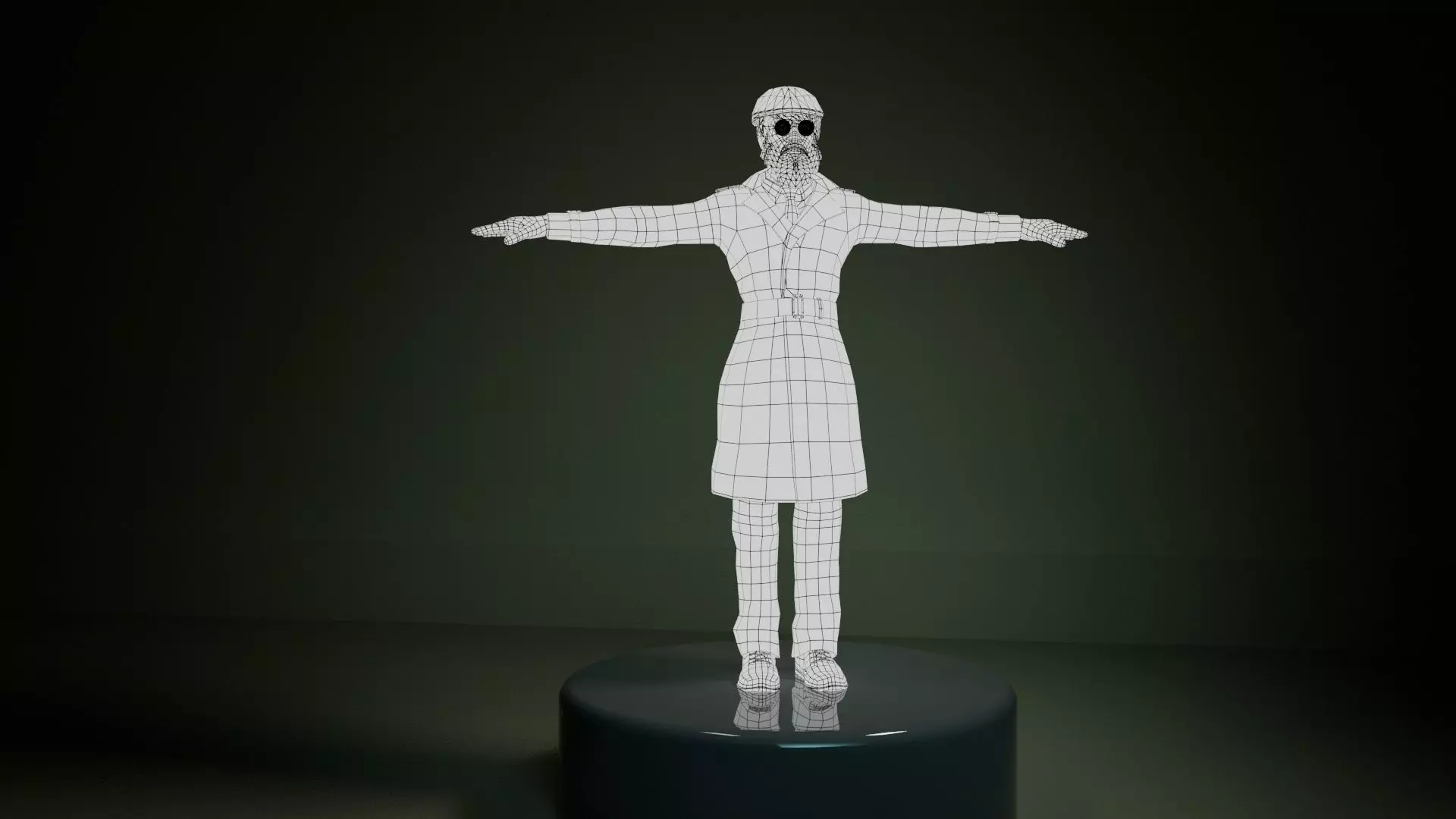 Low Poly Gangster Model Low-poly 3D model_0