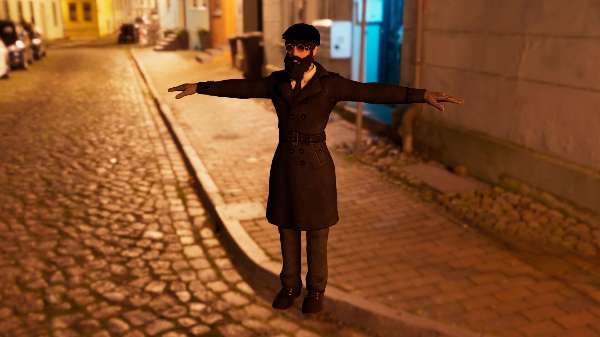 Low Poly Gangster Model Low-poly 3D model_2