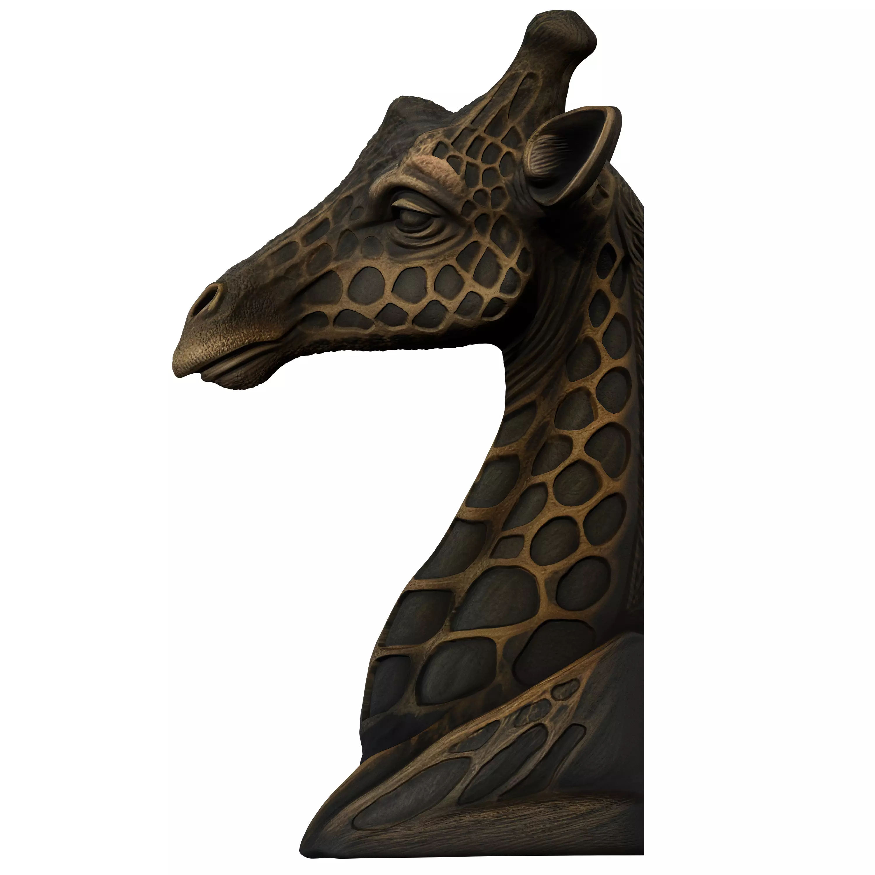Giraffe Statue Book Holder 3D print model_10