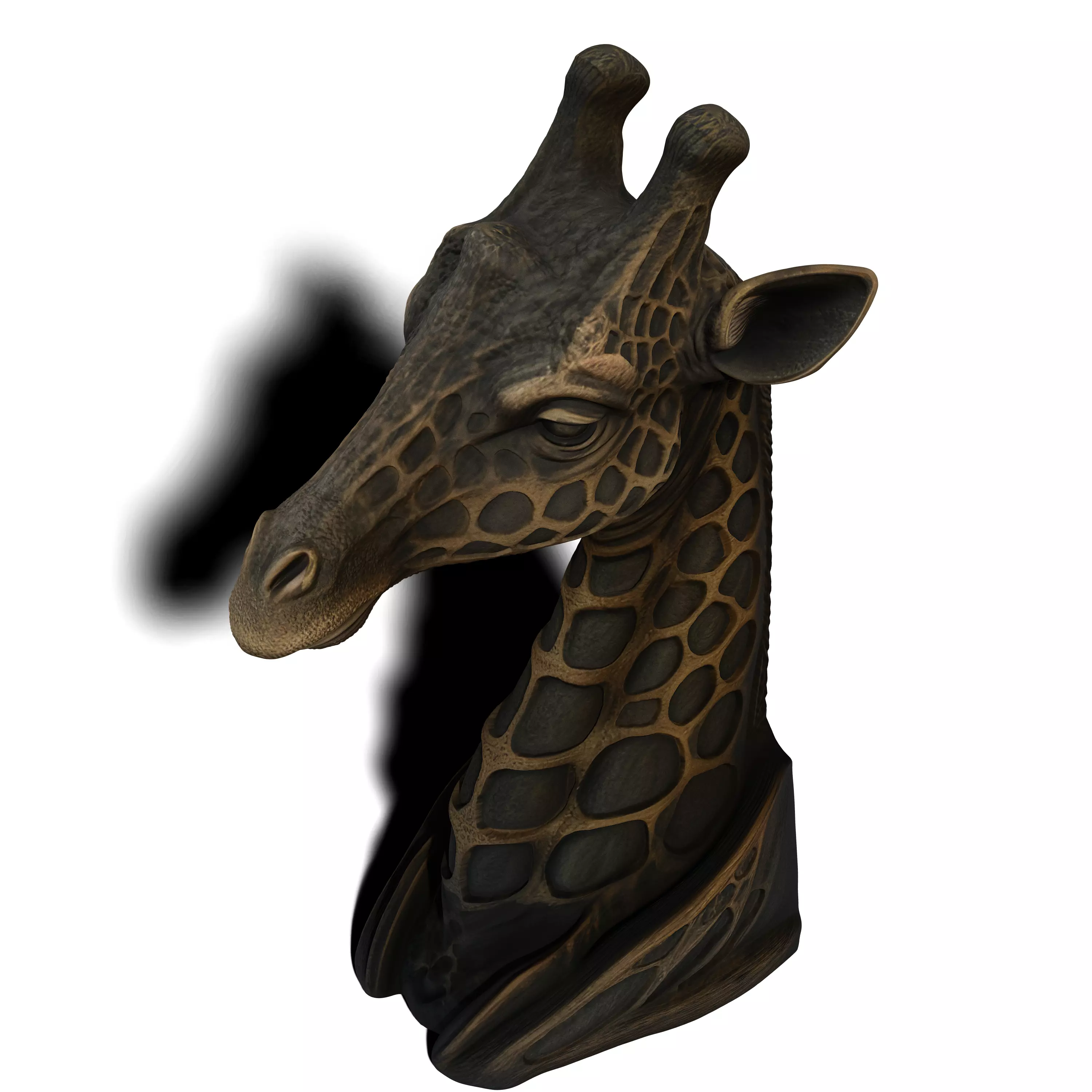 Giraffe Statue Book Holder 3D print model_9